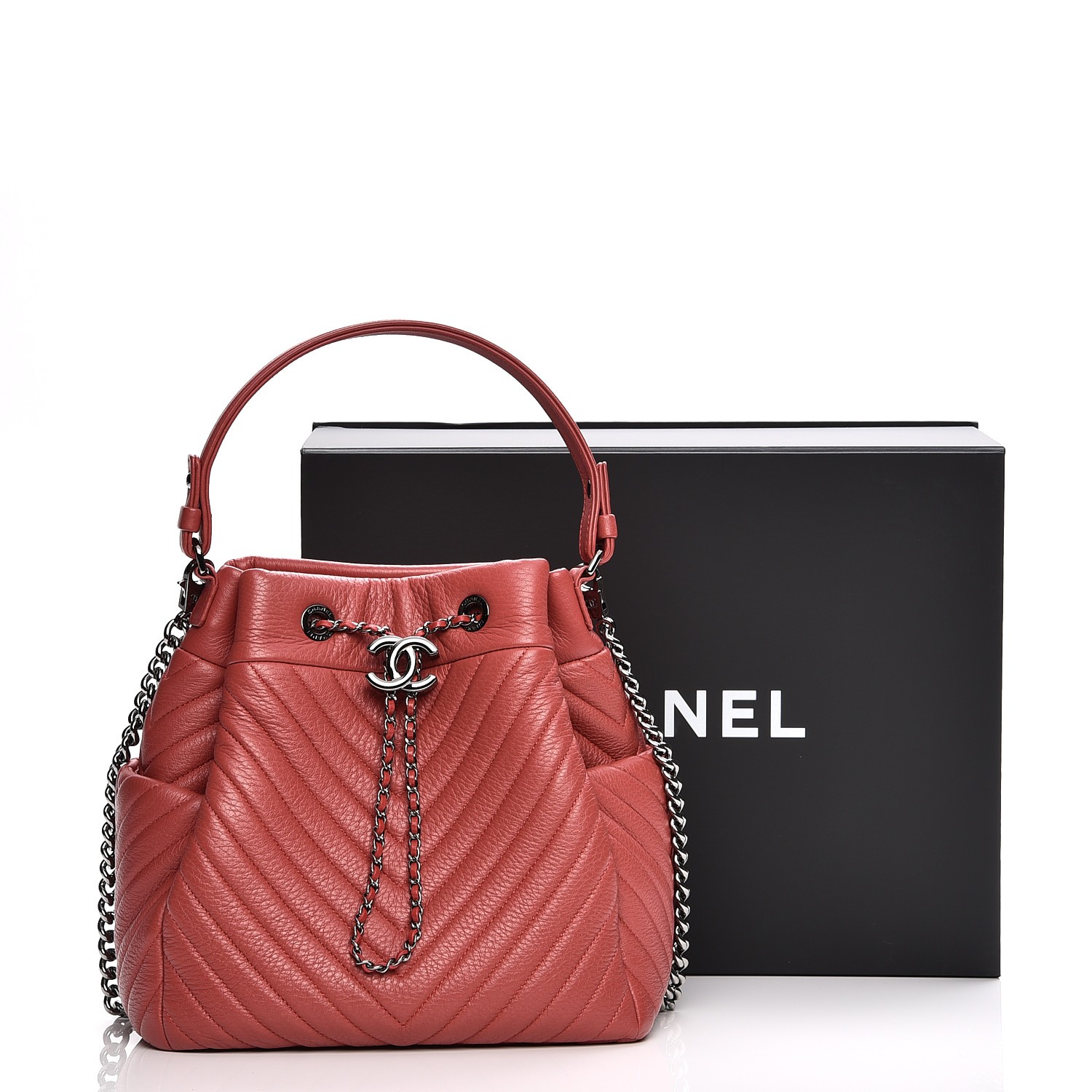 chanel deerskin bucket bolsa