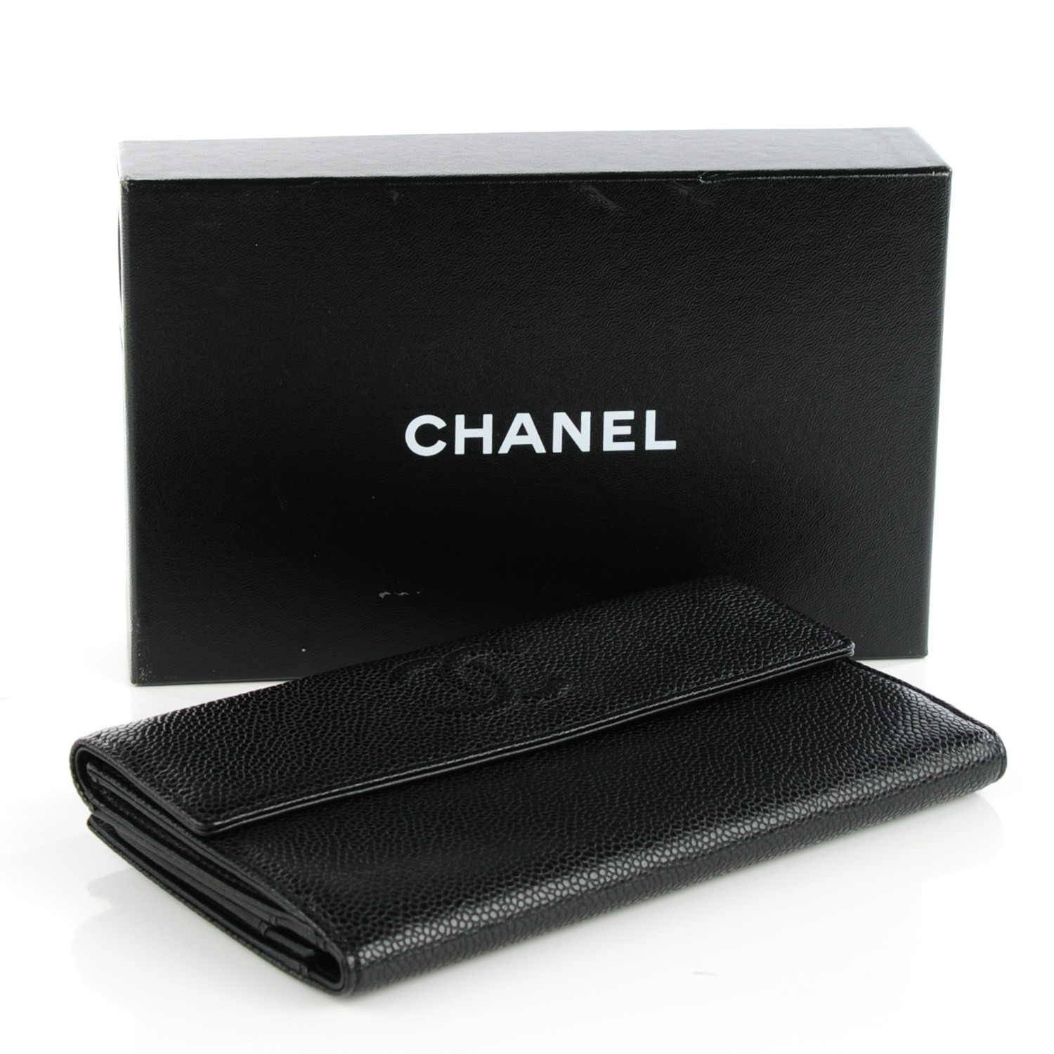 chanel flap wallet black