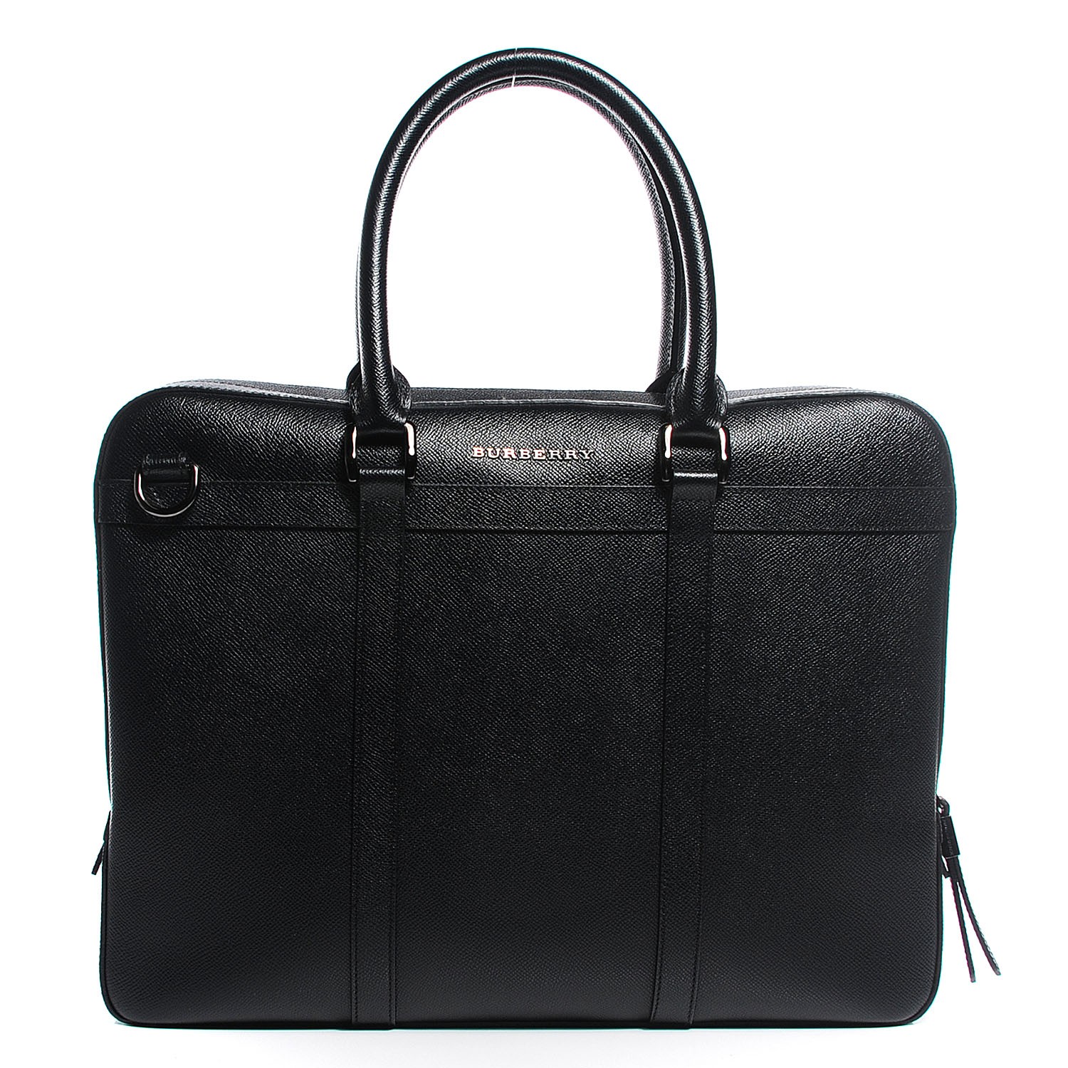 BURBERRY London Leather Briefcase Black 109870