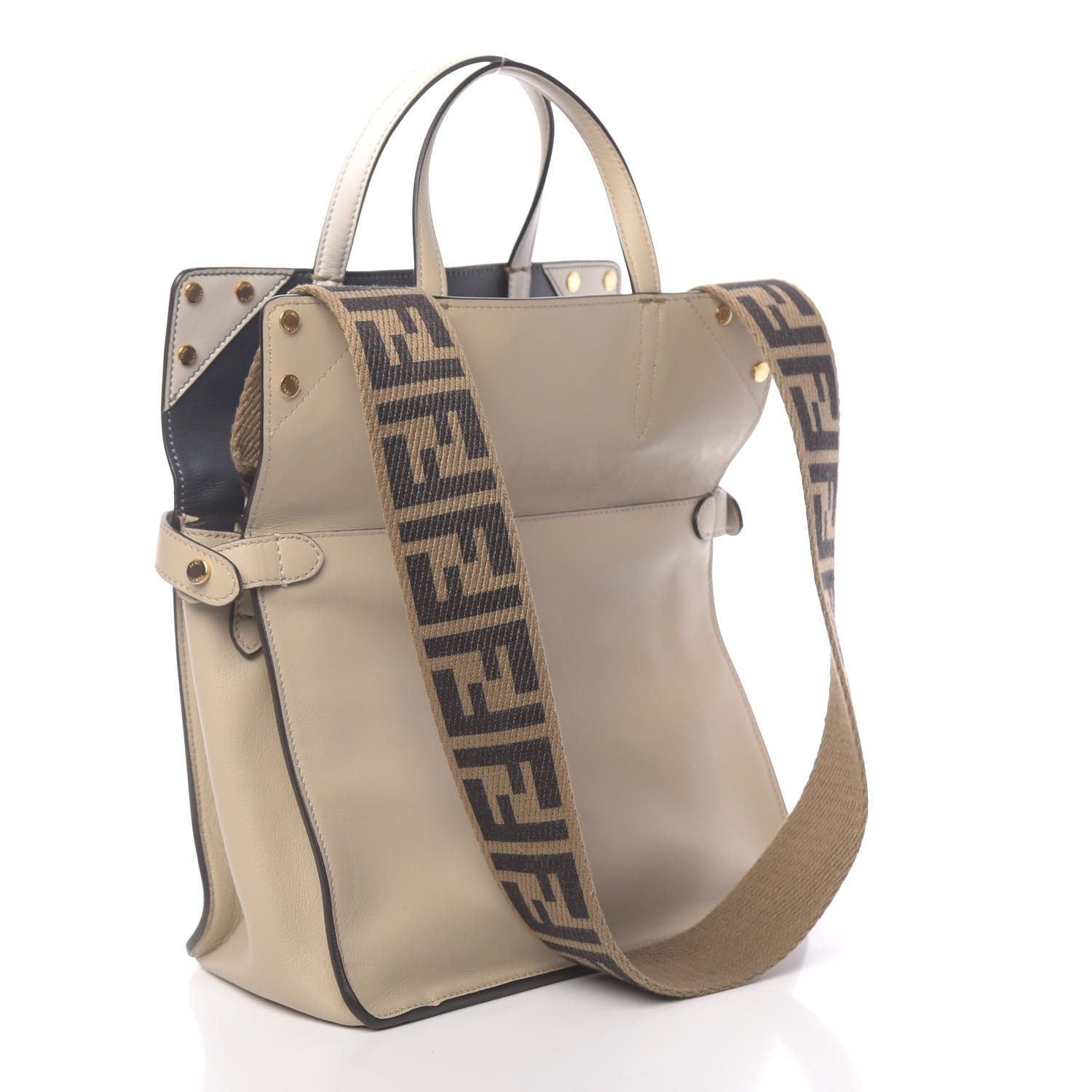 FENDI Vitello Grace FF 1974 Small Flip Tote Nuvola Nott Ice 625701 ...