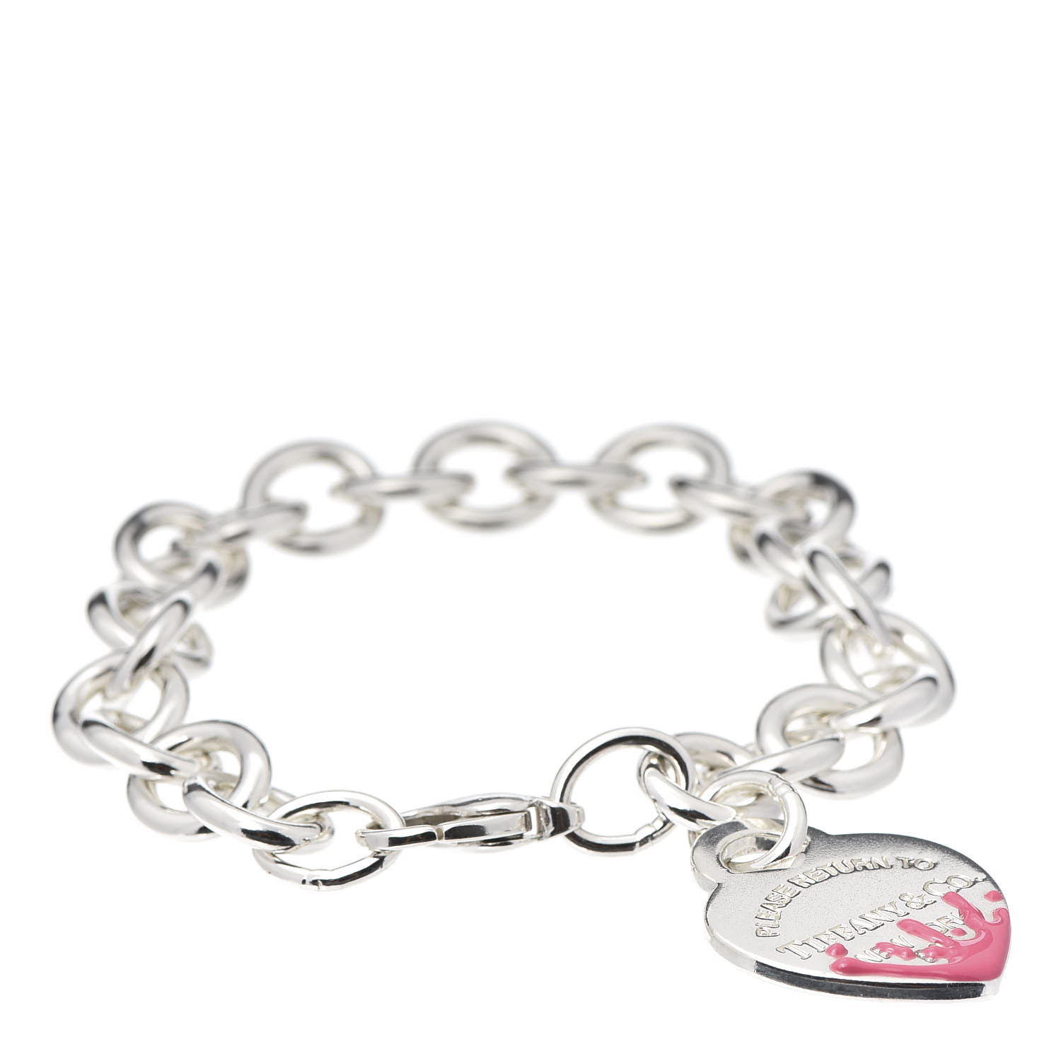 color splash heart tag bracelet