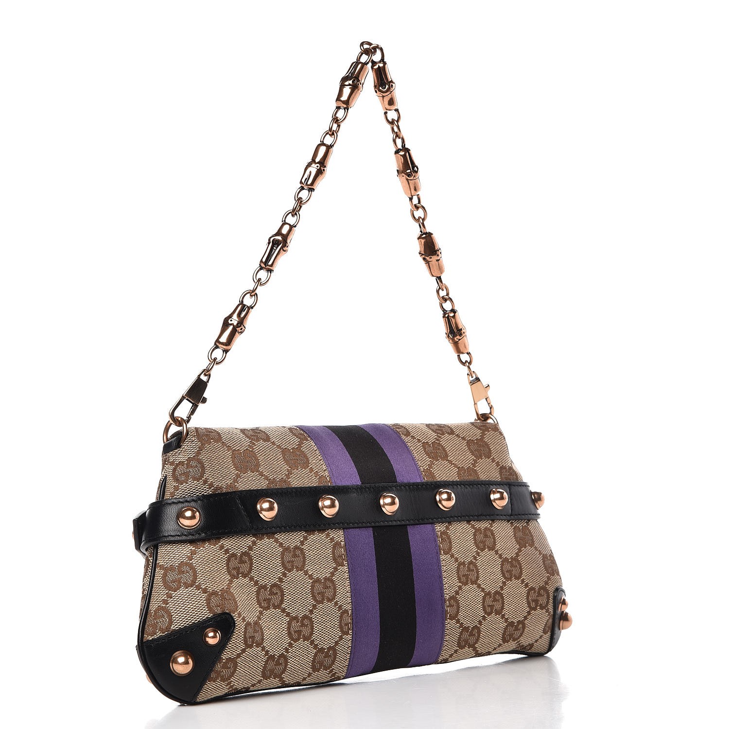 gucci monogram horsebit clutch