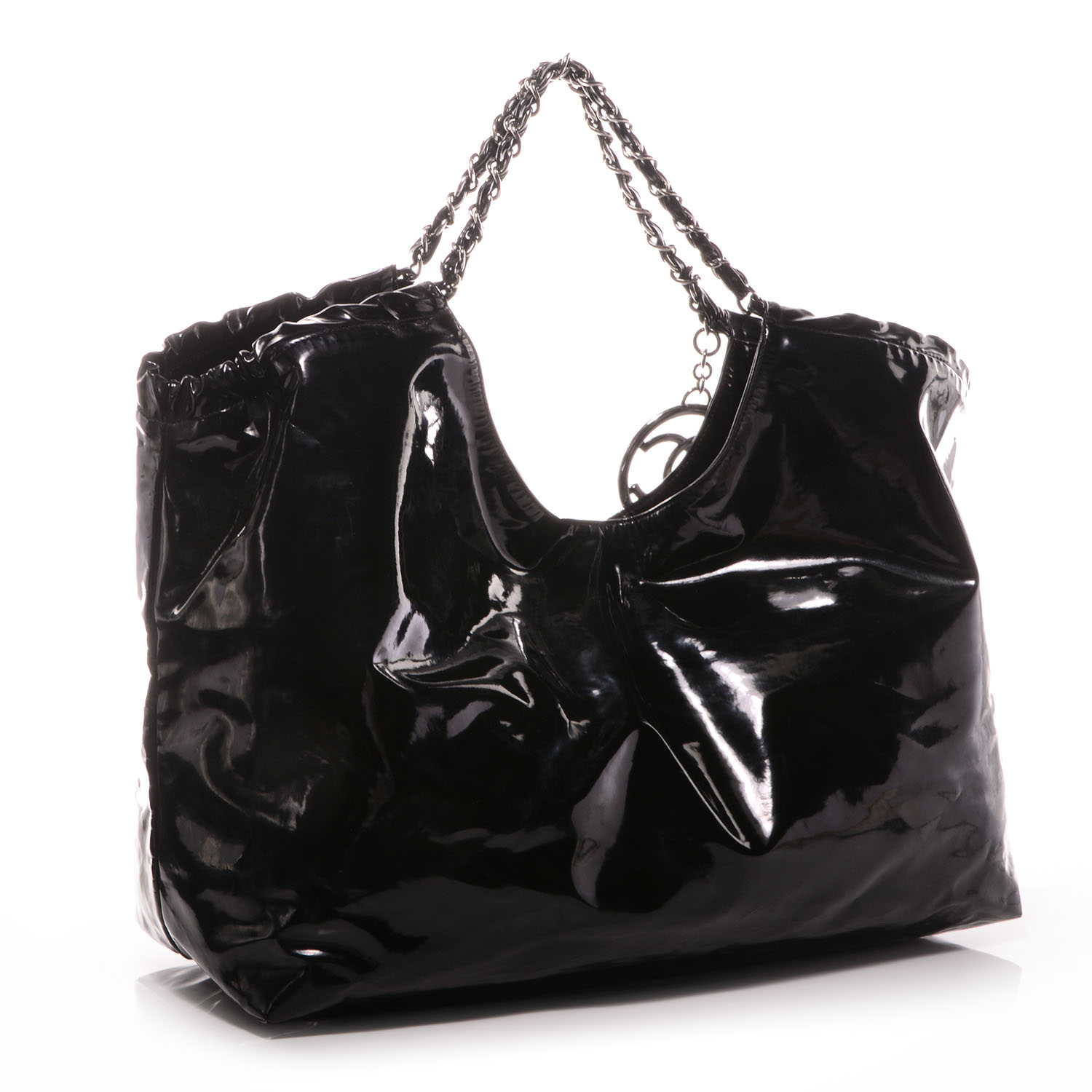 CHANEL Vinyl XL Coco Cabas Black 65898