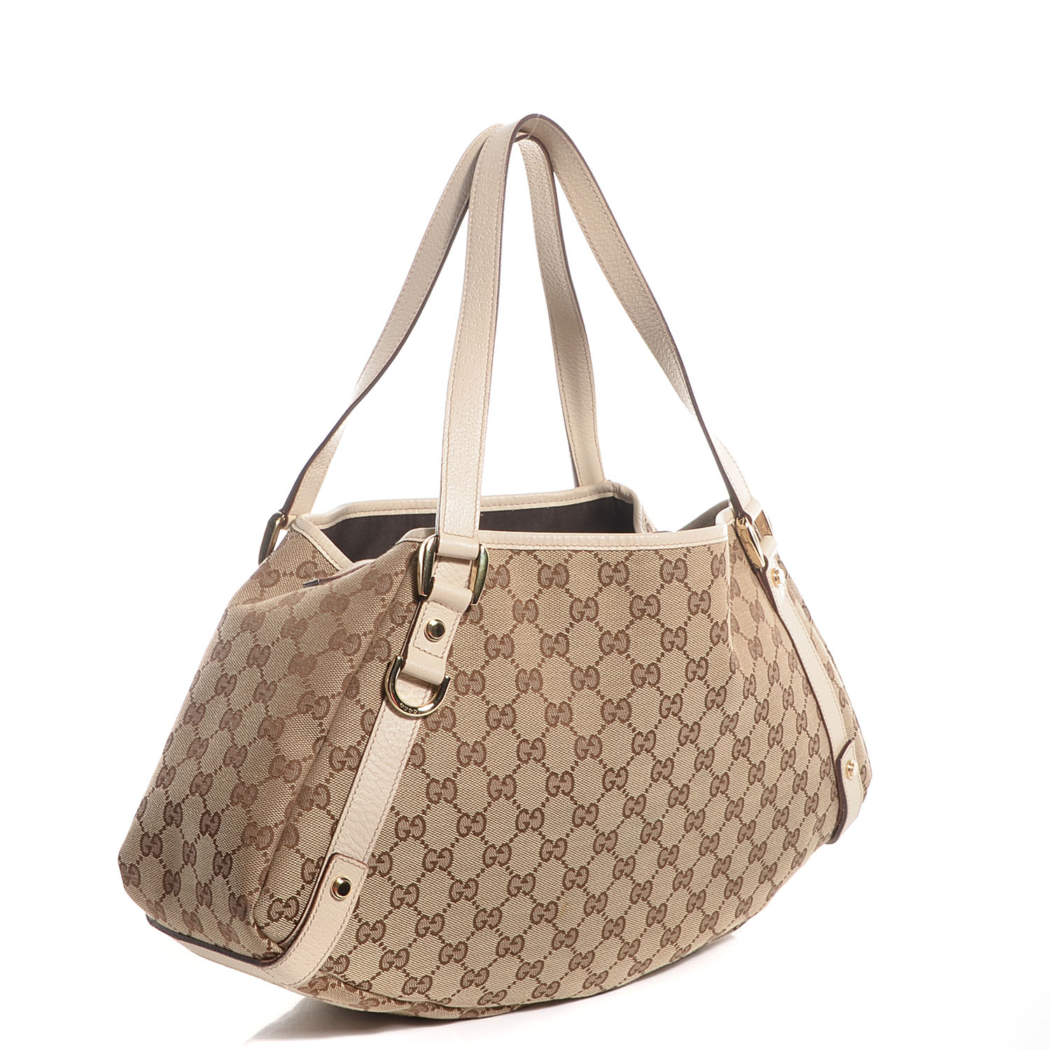 GUCCI Monogram Medium Abbey Shoulder Bag Off White 81466