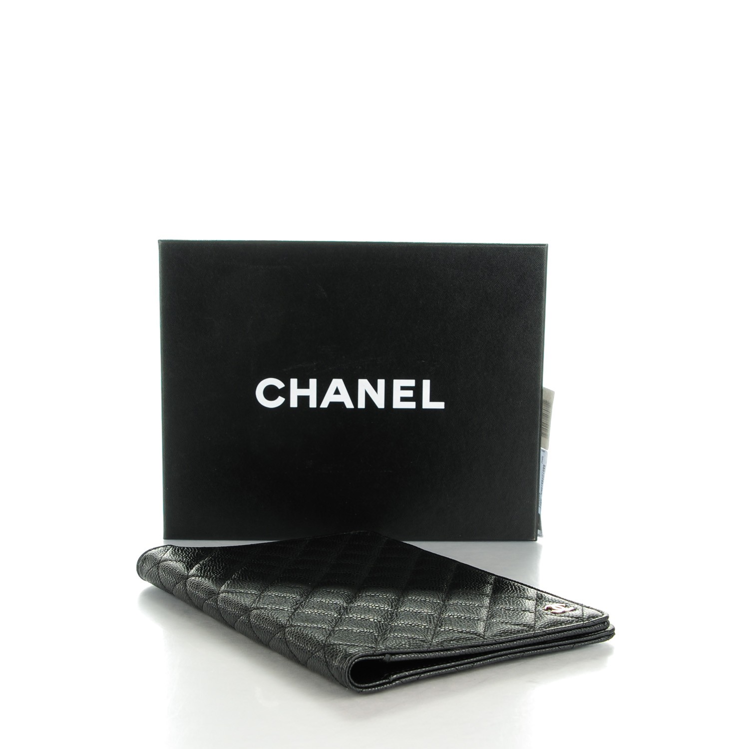 CHANEL Caviar Quilted Notebook Black 152390