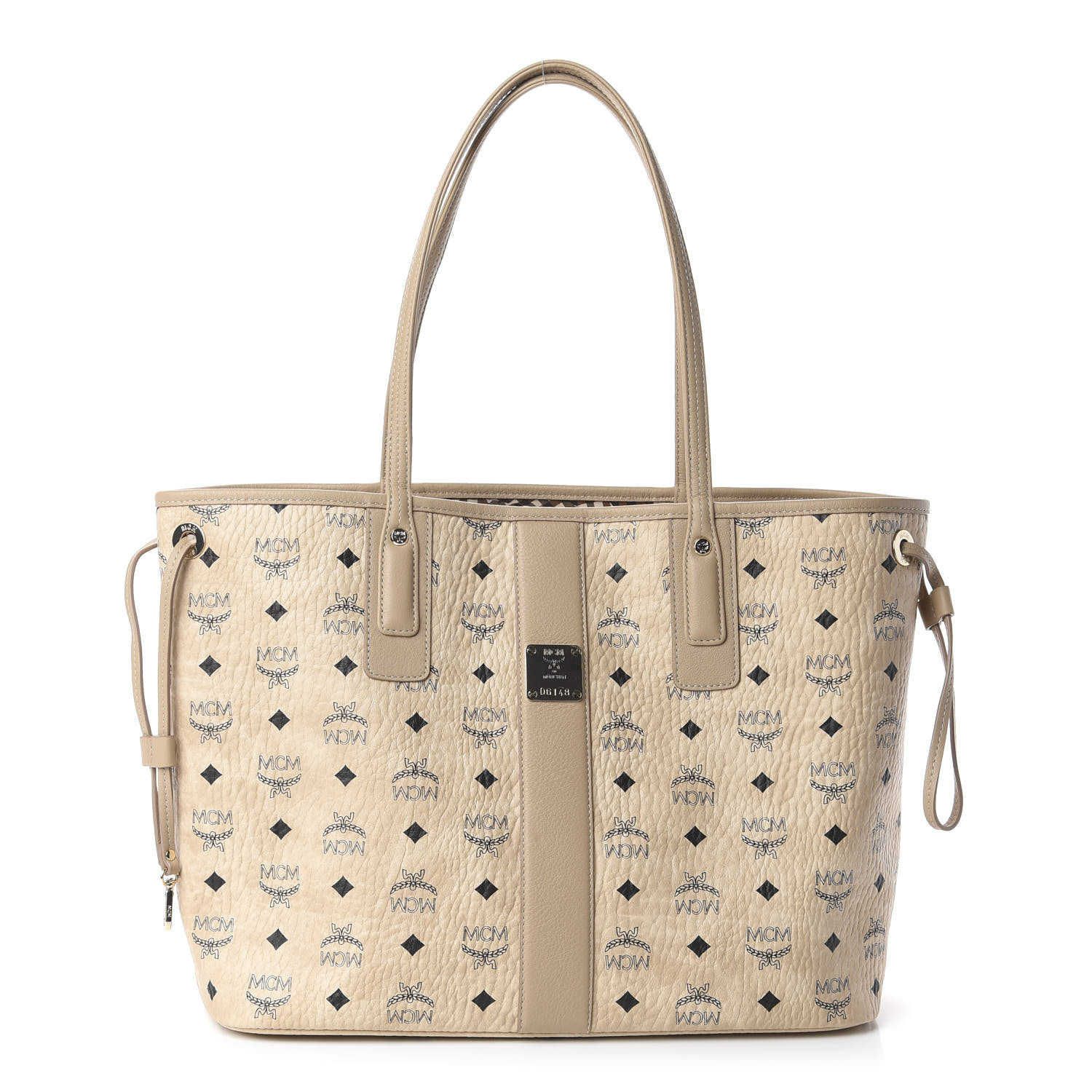 mcm liz reversible shopper large beige