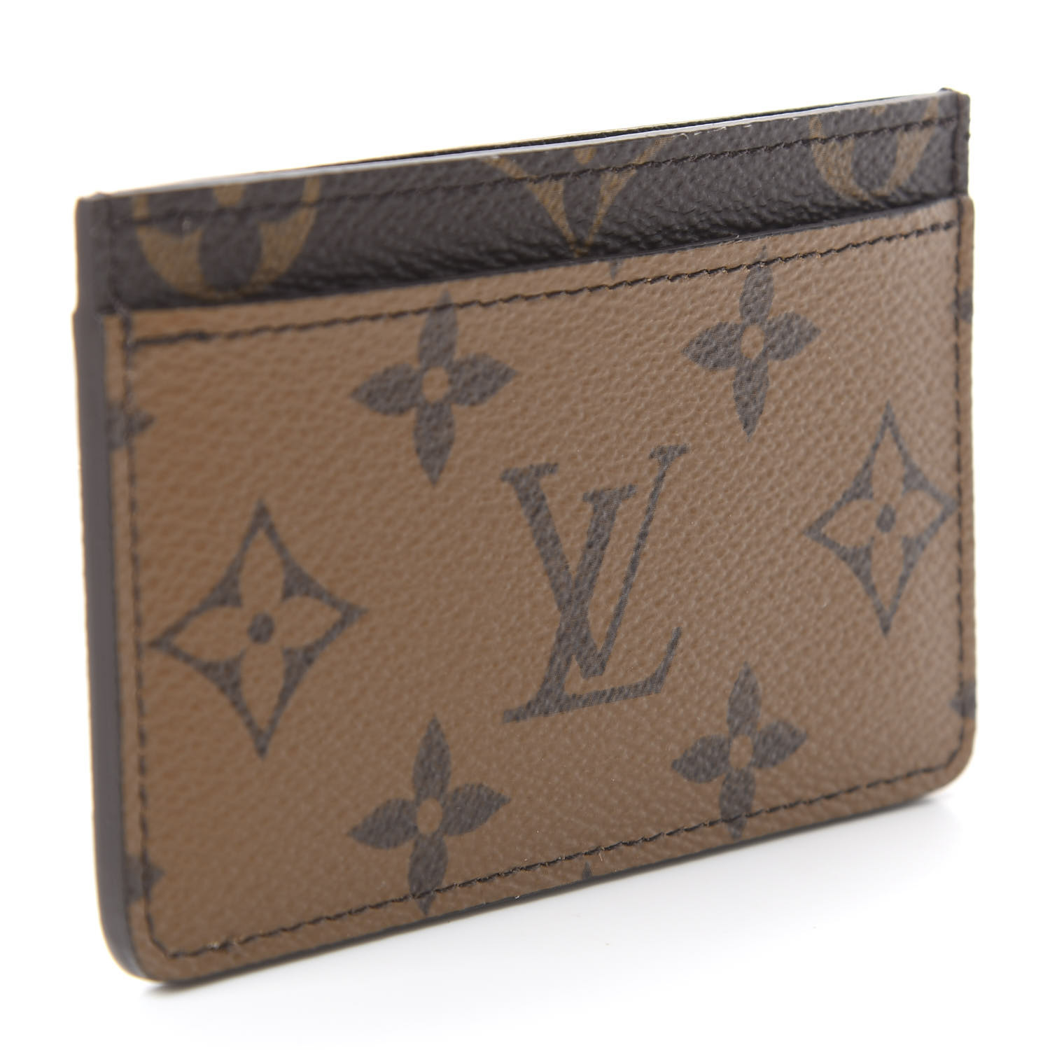 reverse monogram card holder