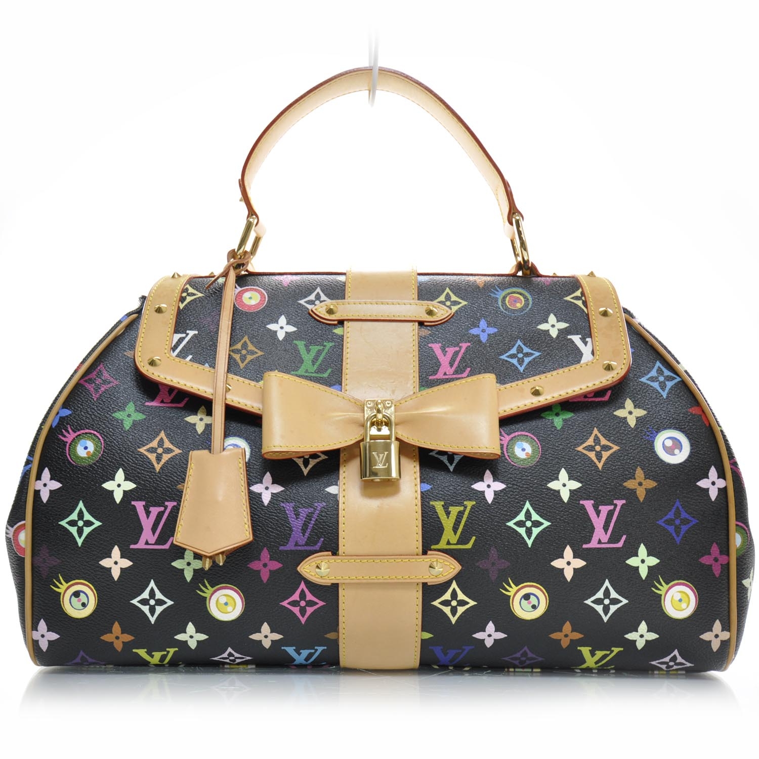 LOUIS VUITTON Multicolor Murakami Eye Love You Bag Black 23586