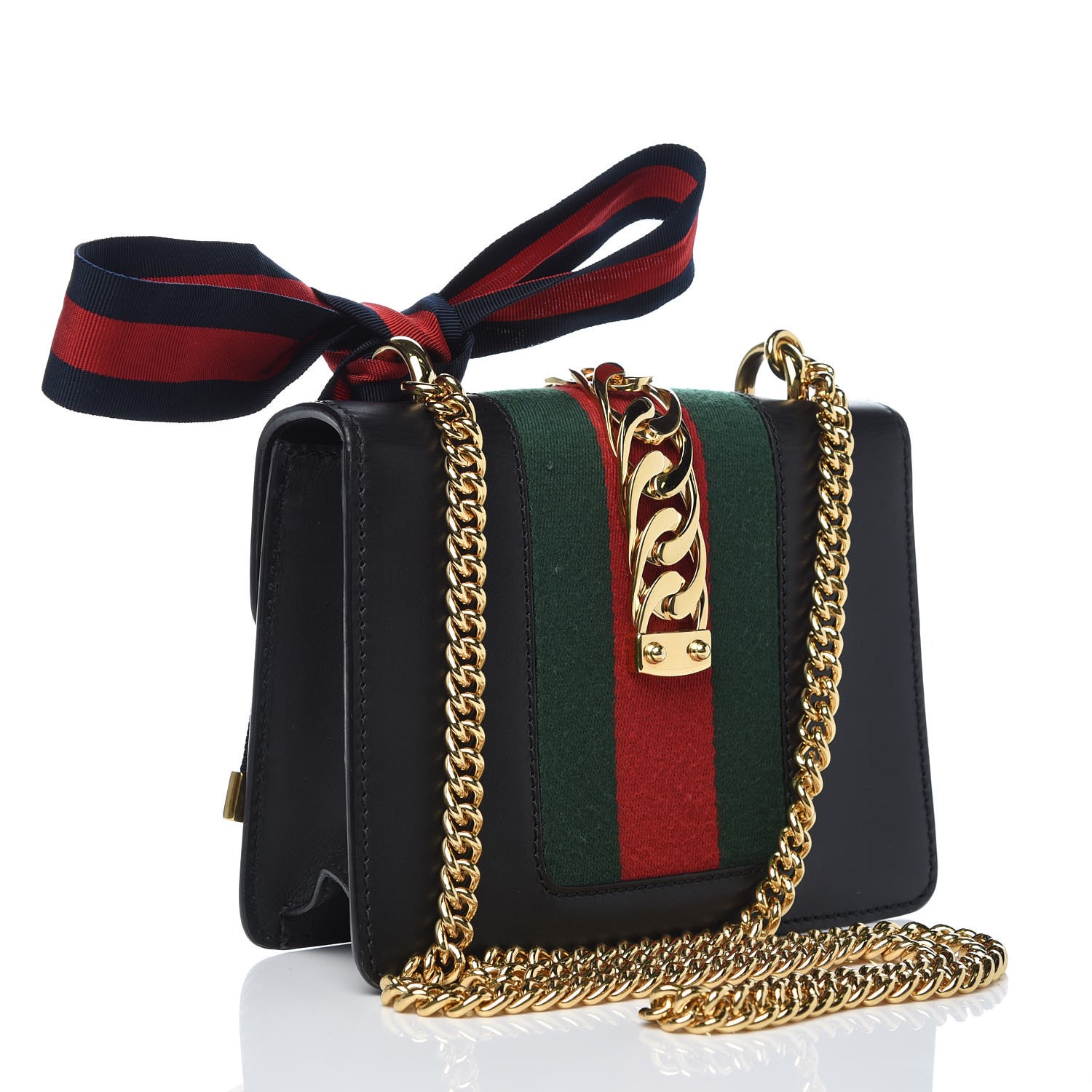 gucci sylvie leather mini chain bag