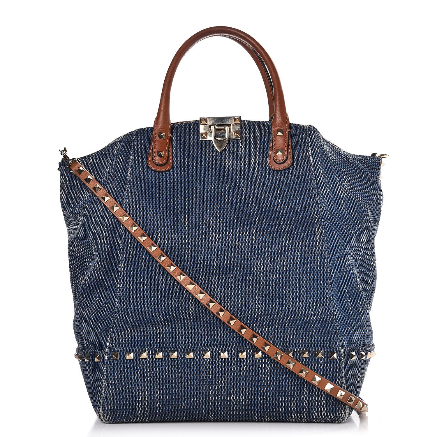 valentino denim rockstud bag