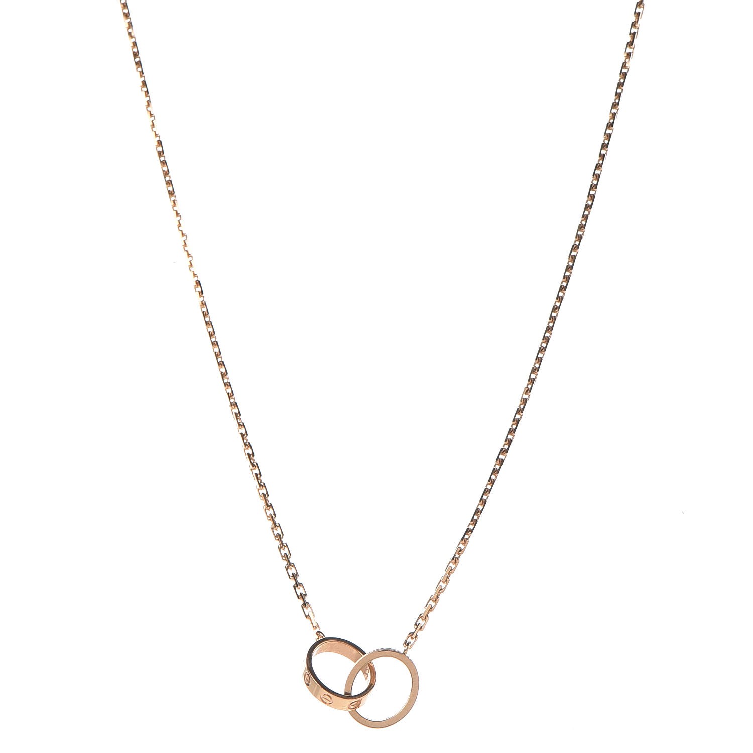 cartier pink gold necklace