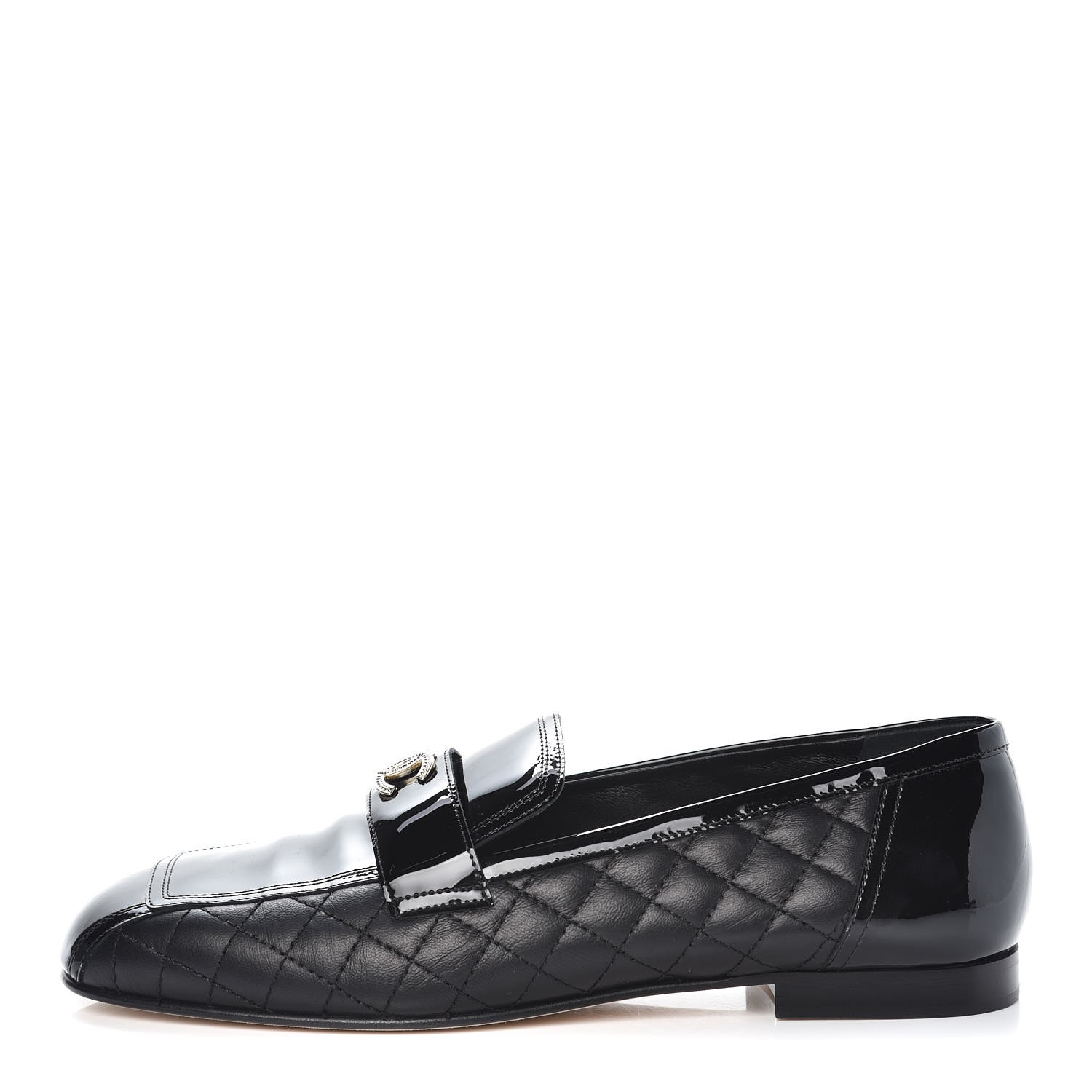 CHANEL Patent Calfskin Quilted Womens 