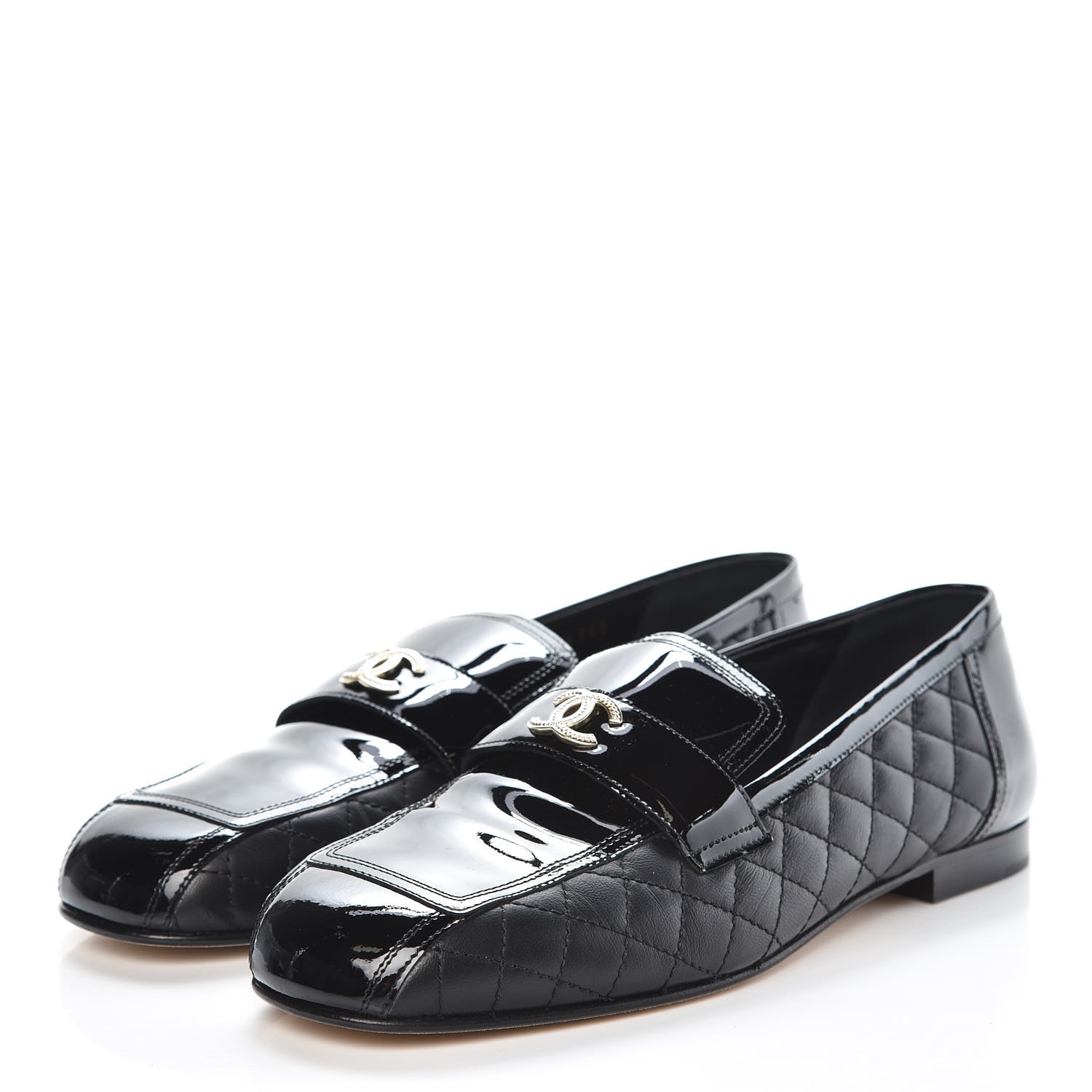 chanel quilted leather loafers