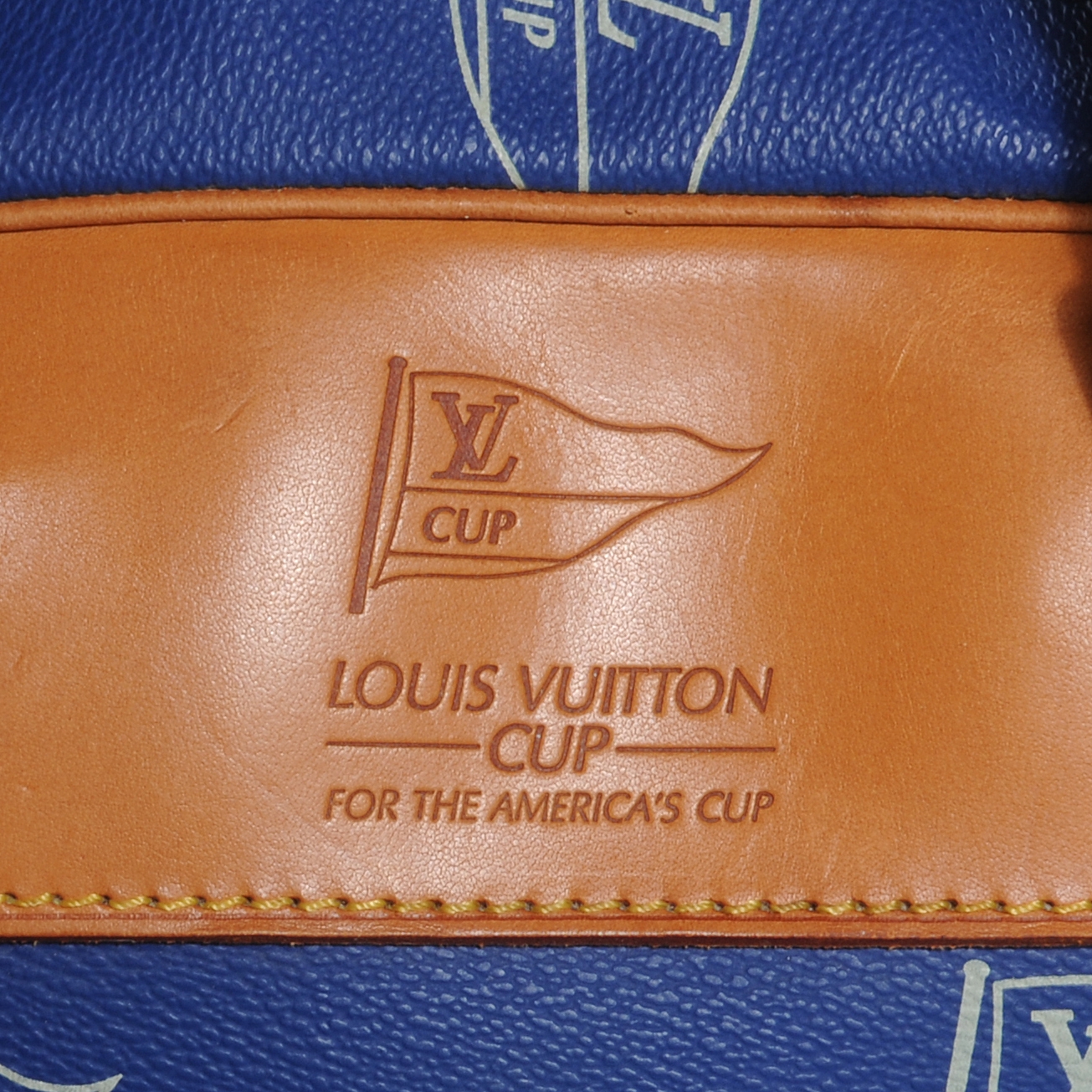 LOUIS VUITTON Americas Cup Boston Duffel Bag Blue 41451