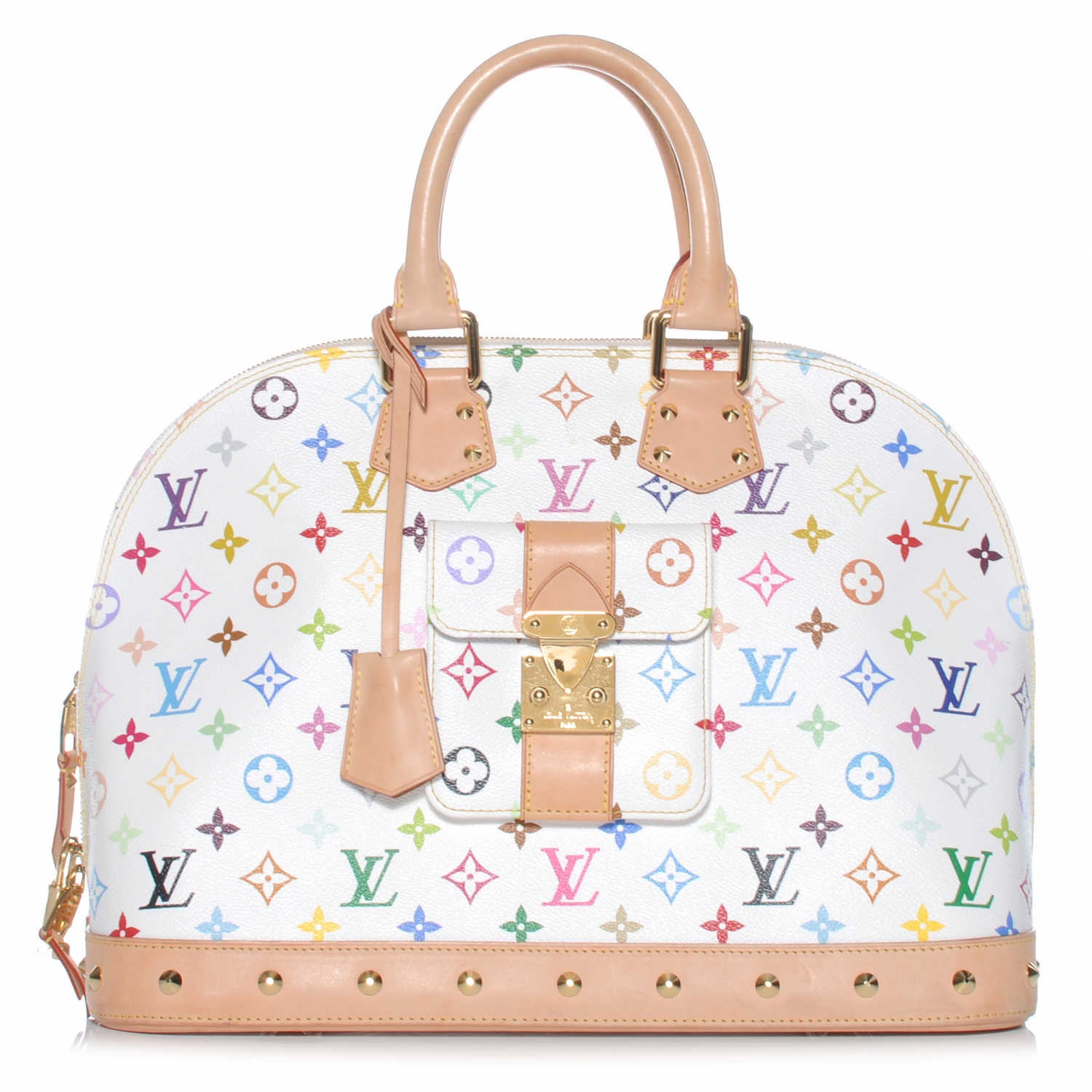 louis vuitton alma multicolor white