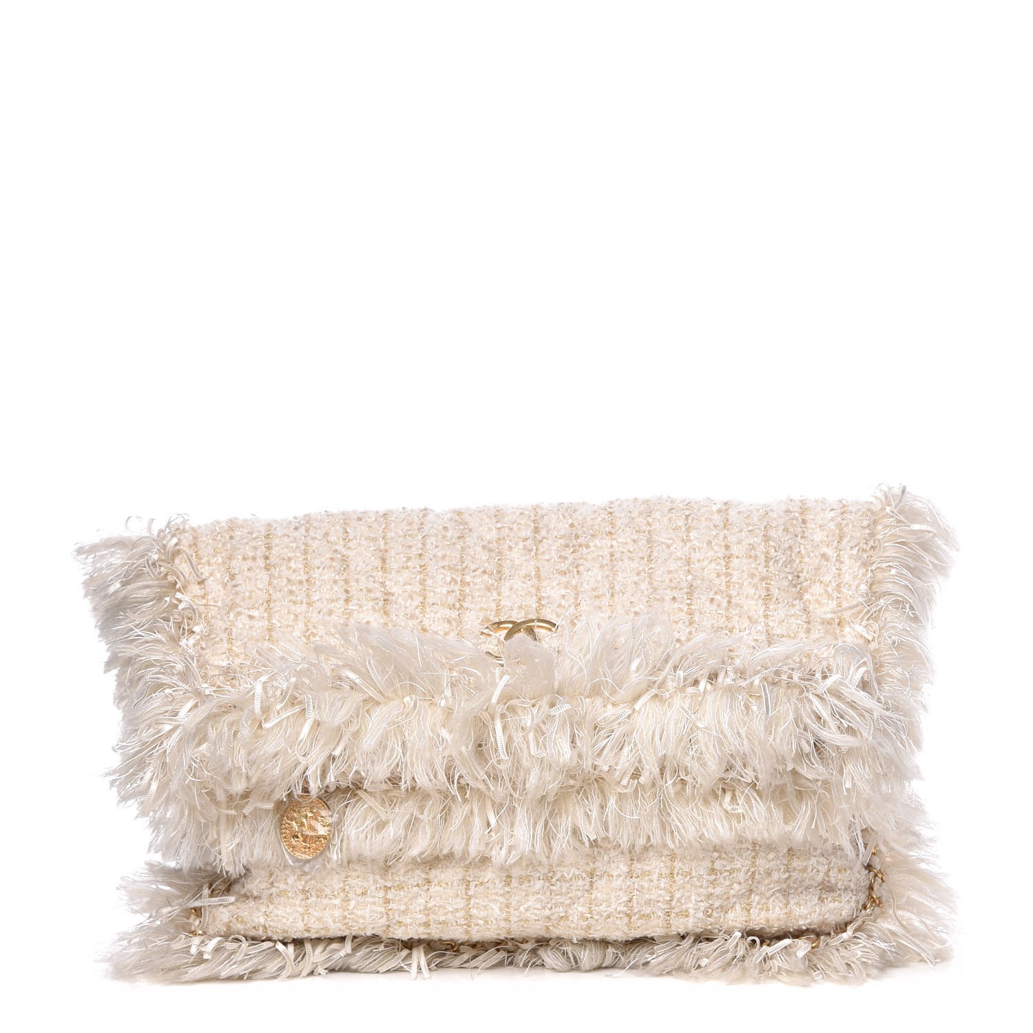 chanel tweed clutch