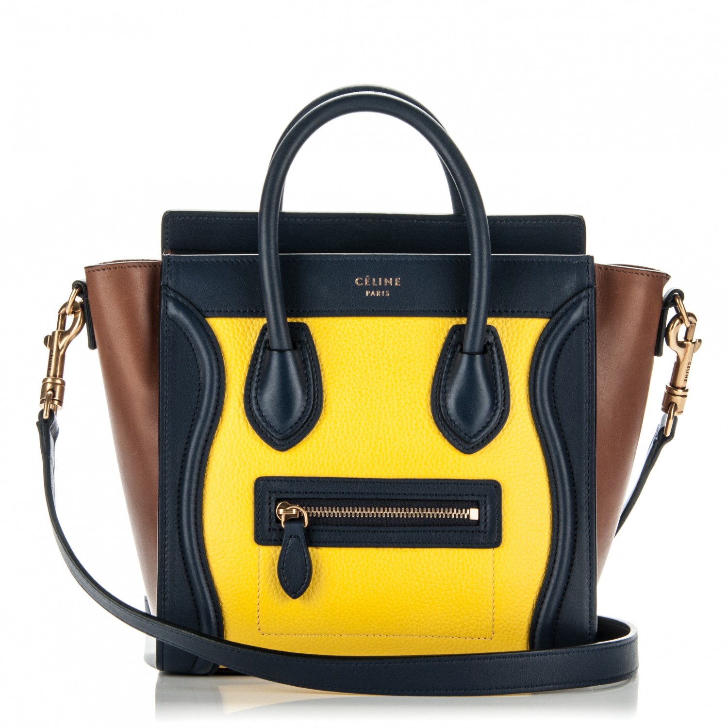 celine nano luggage yellow