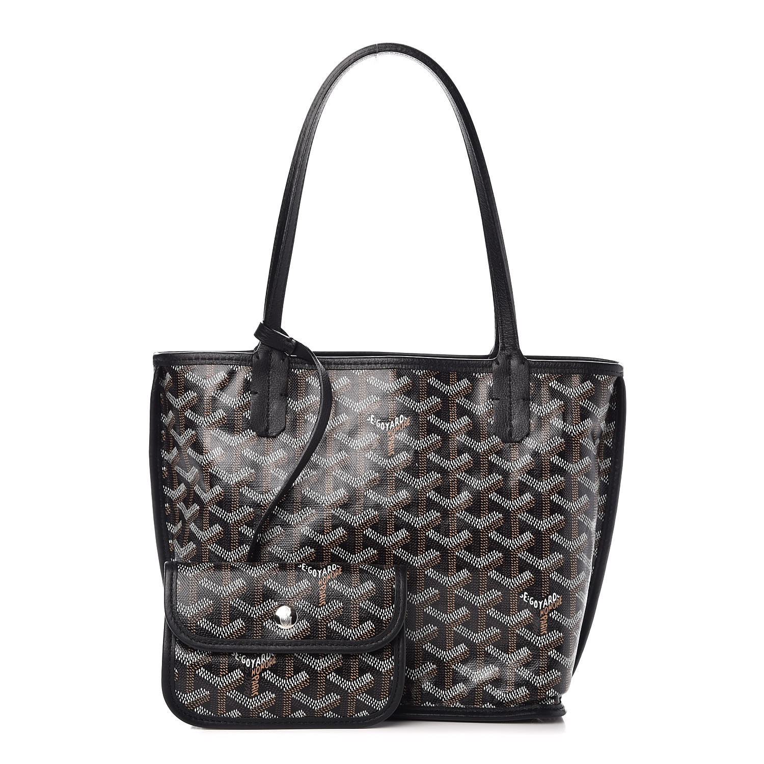 GOYARD Goyardine Reversible Mini Anjou Black 312624