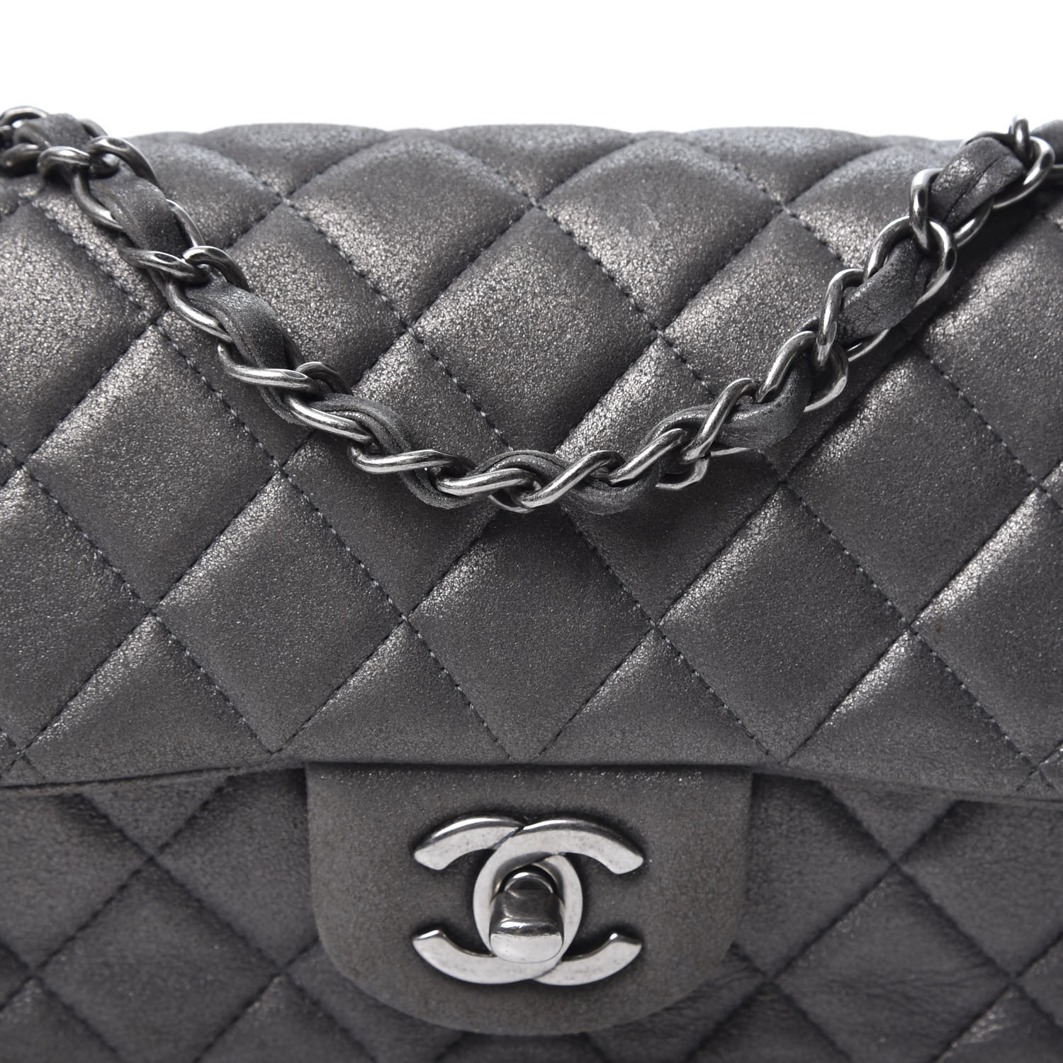 grey chanel mini