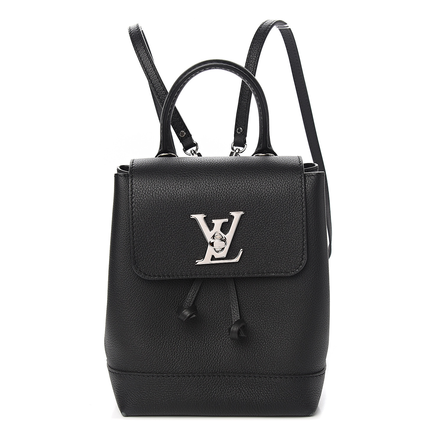 louis vuitton black leather backpack