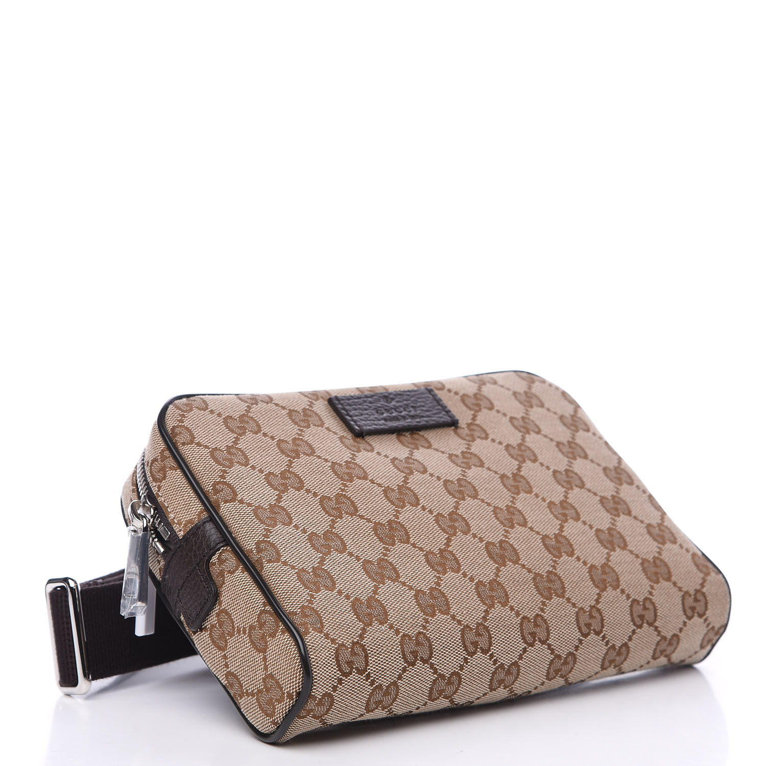 GUCCI Monogram Belt Bag Dark Brown 563153 | FASHIONPHILE