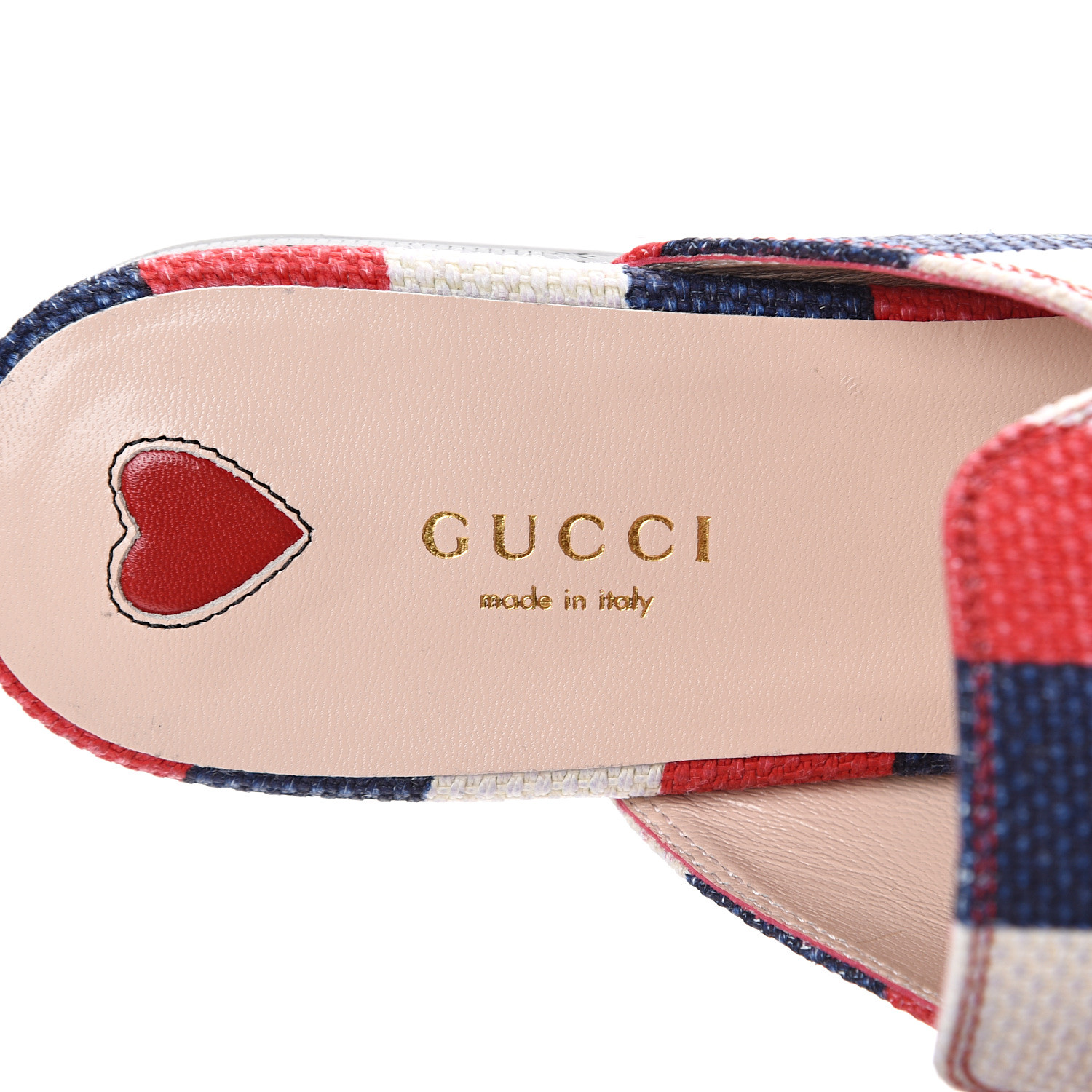 canvas gucci princetown mules