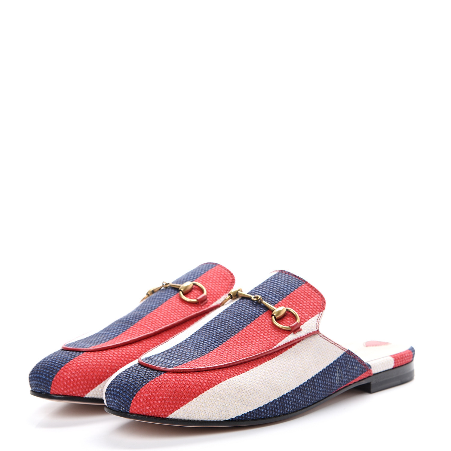 canvas gucci princetown mules