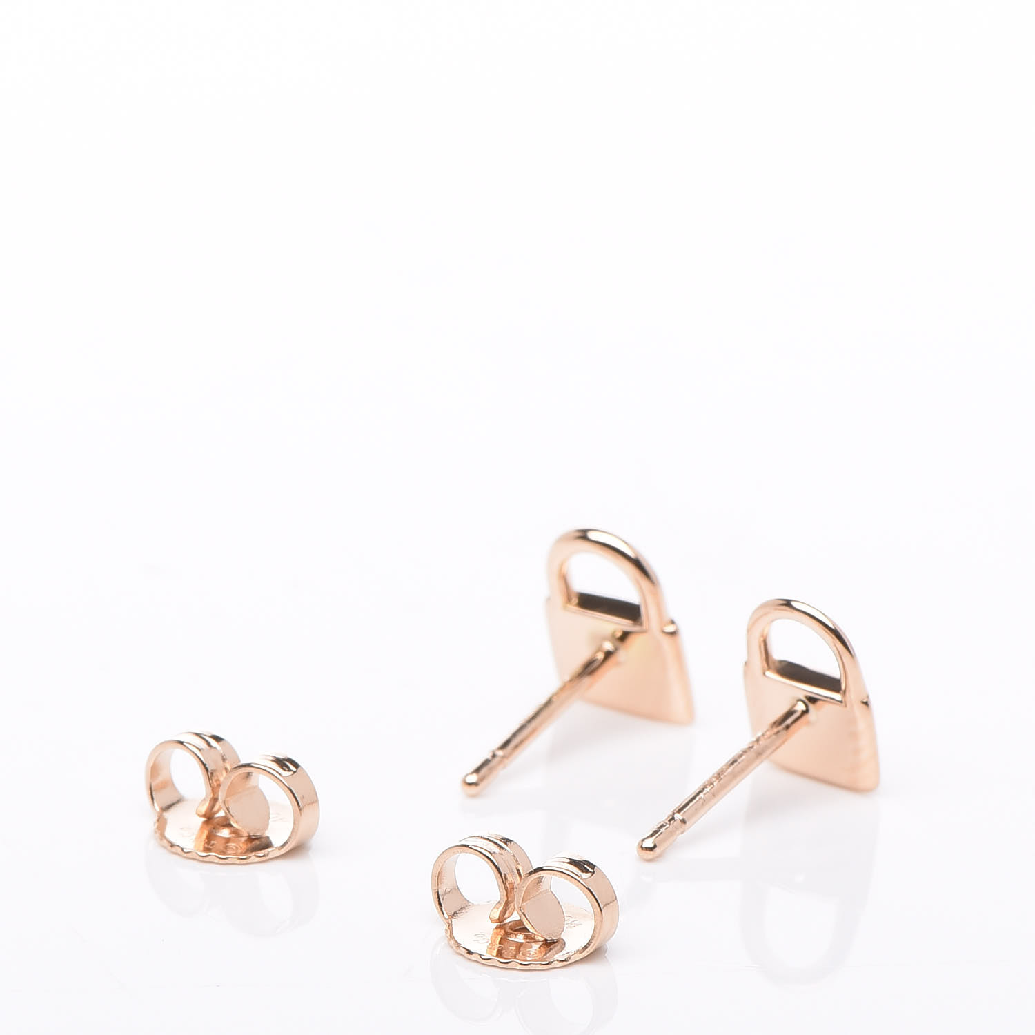 TIFFANY 18K Rose Gold Mini Lock Earrings 401685