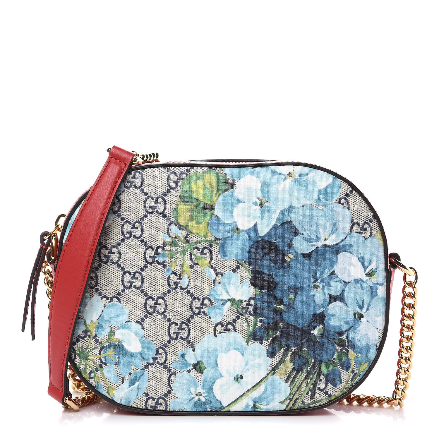 gucci bag with blue flowers