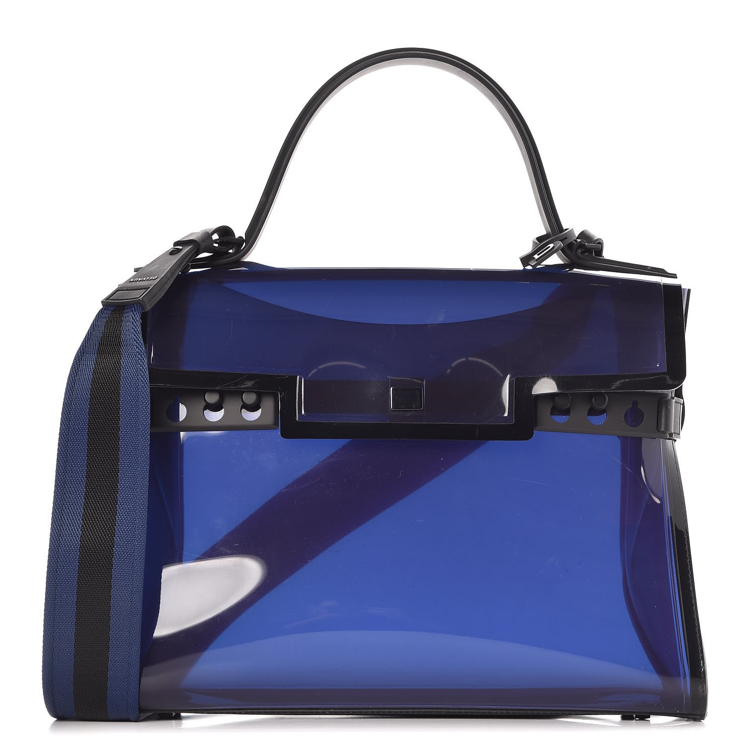 DELVAUX PVC Tempete Dark Night Satchel Blue De Prusse 330027