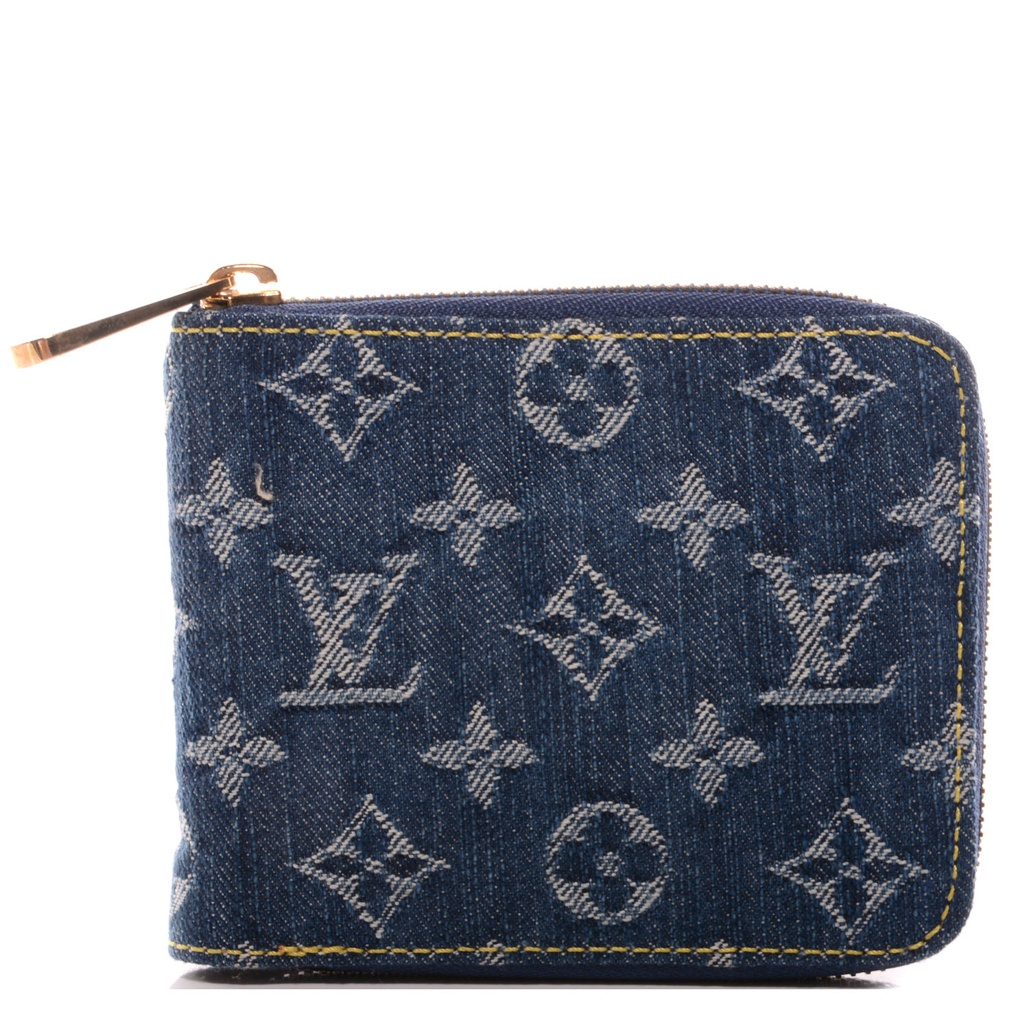  LOUIS  VUITTON  Denim Zip Compact Wallet  Blue  69607