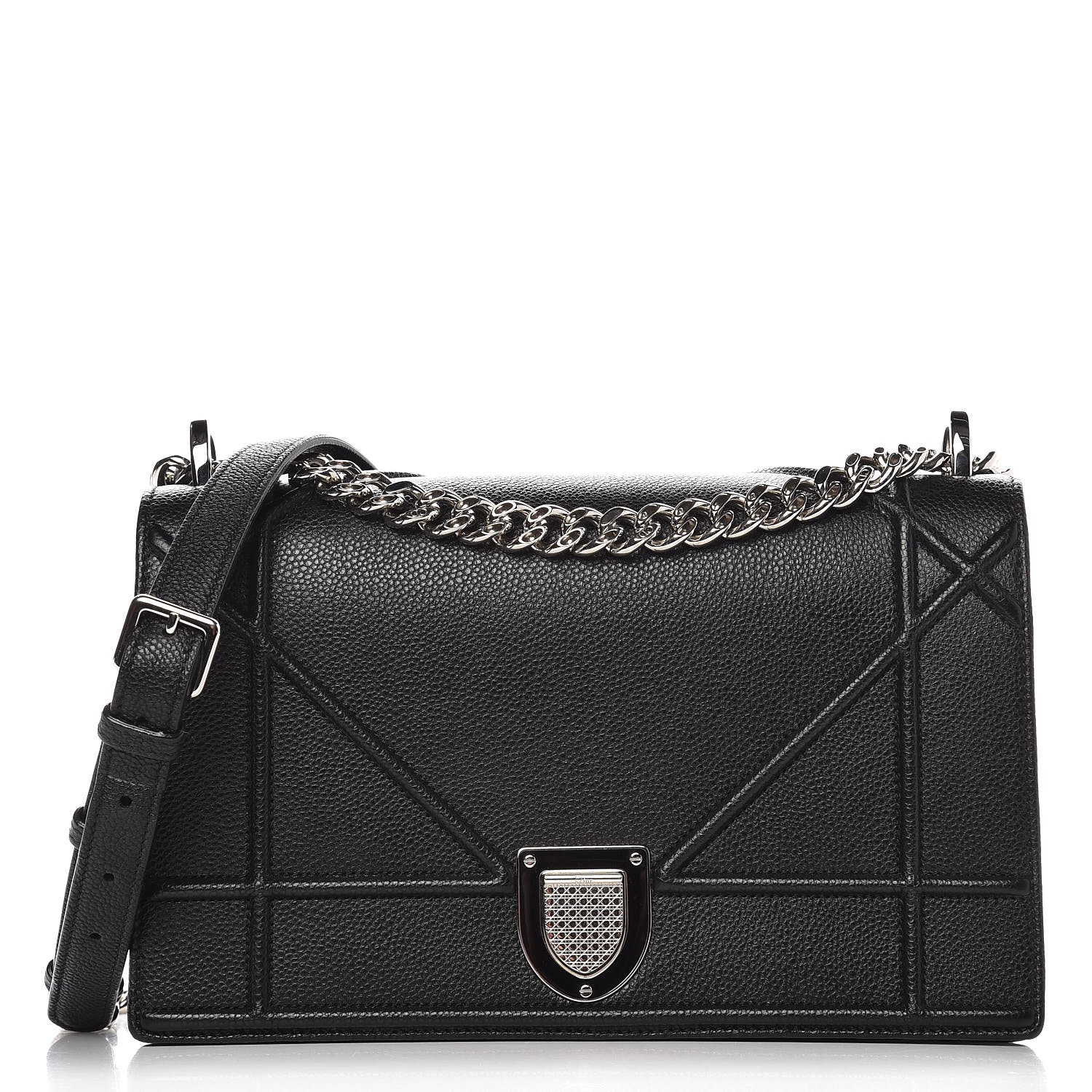 roller messenger bag in black calfskin dior