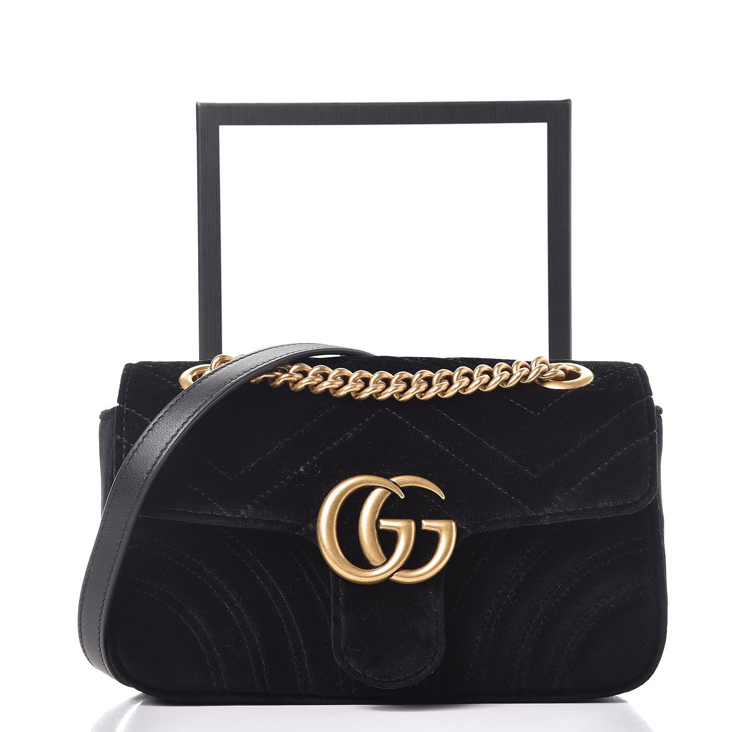 gucci marmont velvet bag black