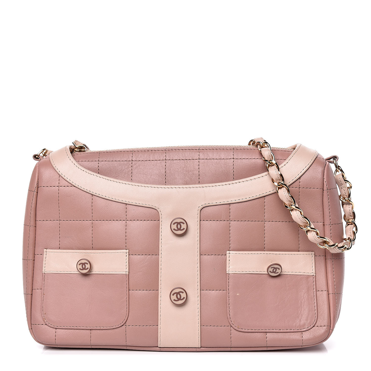 beige quilted shoulder bag