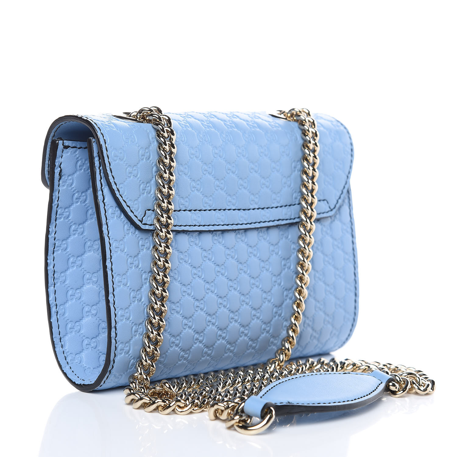 GUCCI Microguccissima Mini Emily Shoulder Bag Light Blue 425642