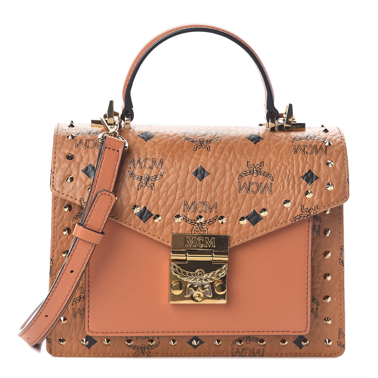 mcm patricia studded bag