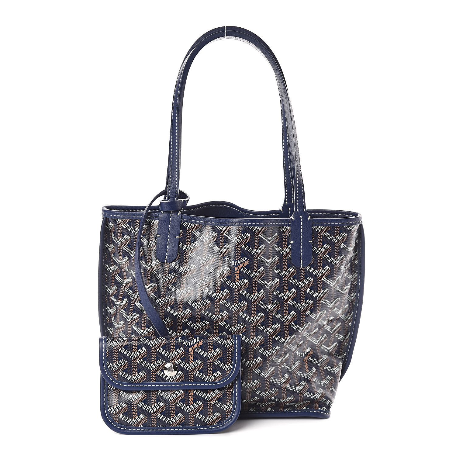 GOYARD Goyardine Reversible Mini Anjou Navy 509964