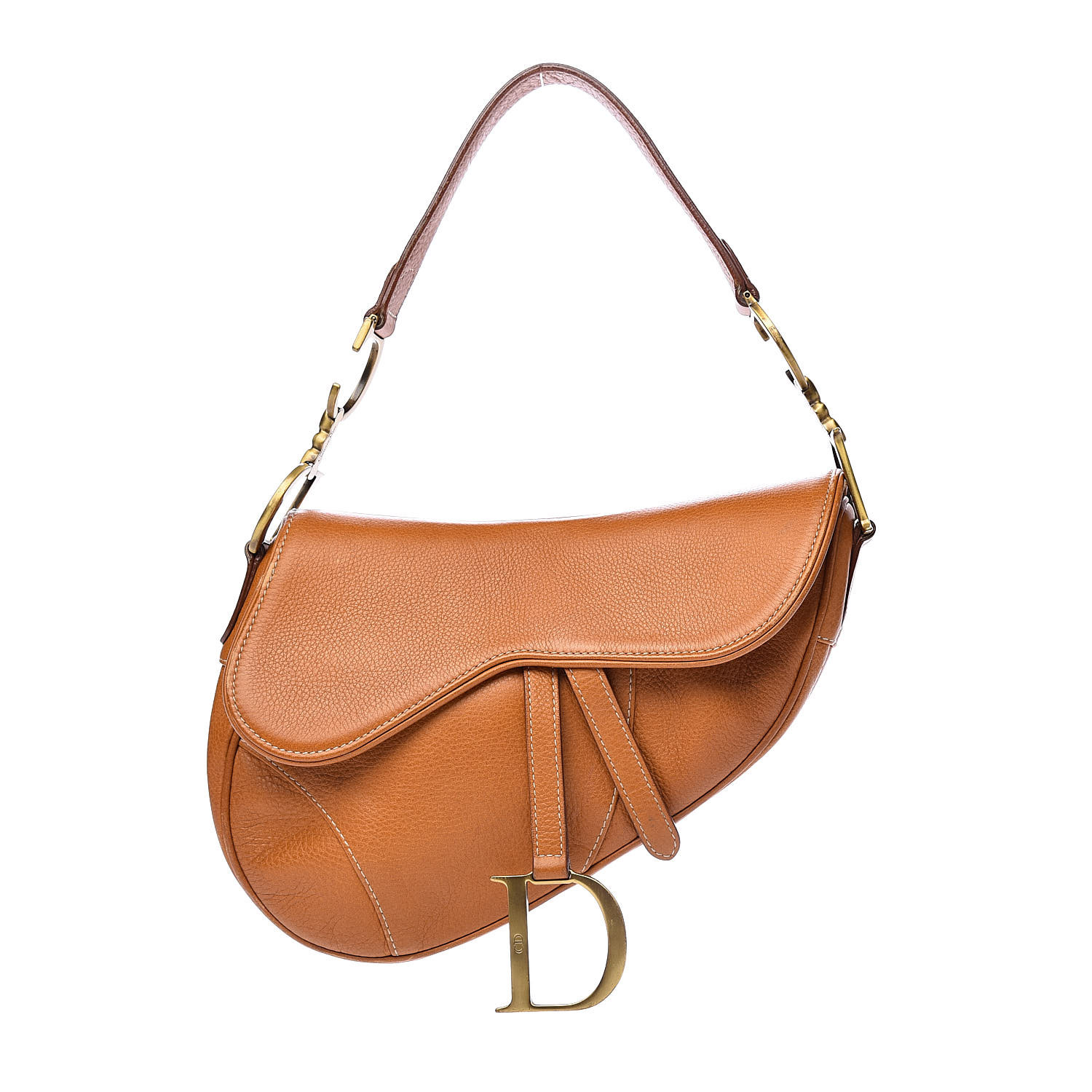 tan dior saddle bag