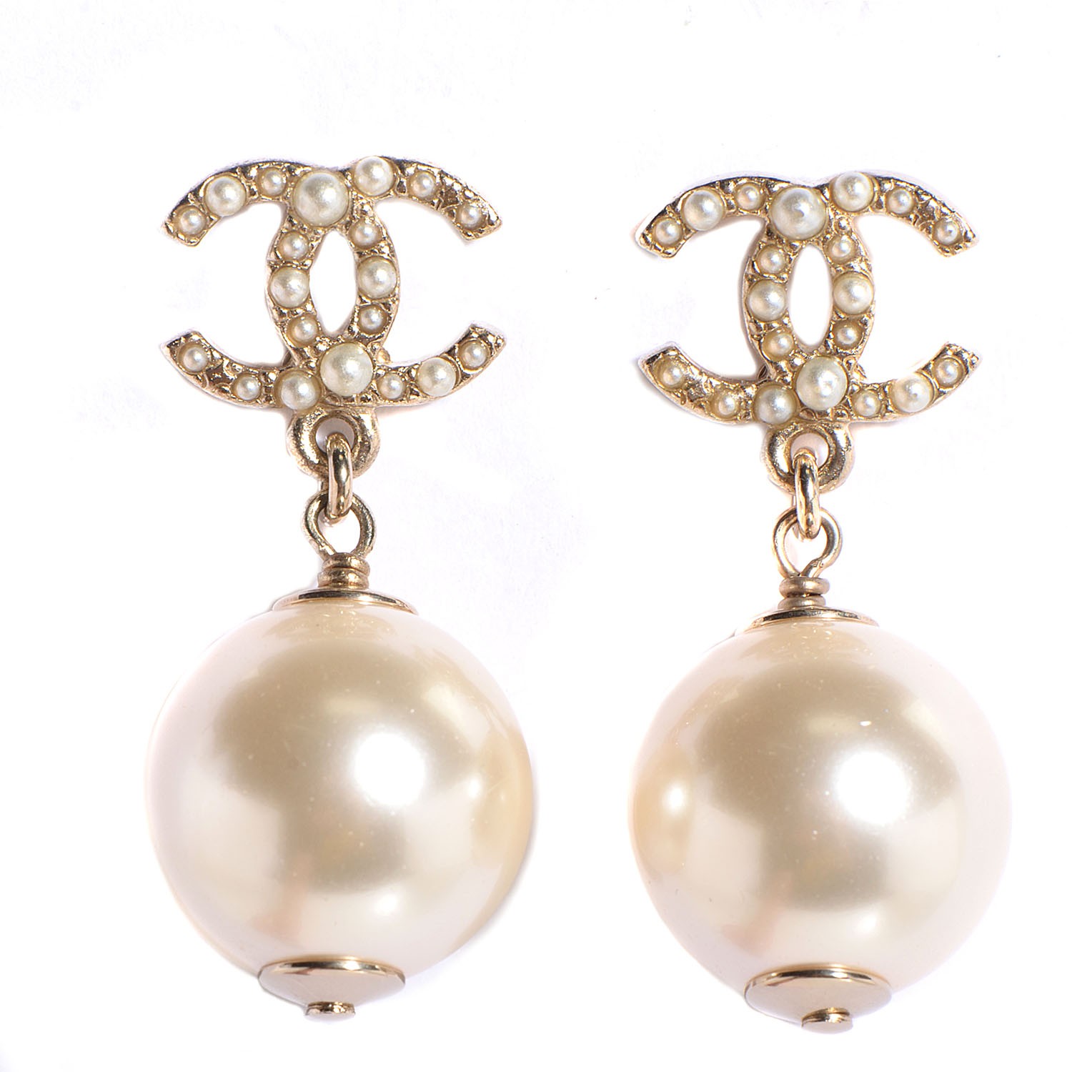 chanel pearl drop earrings price