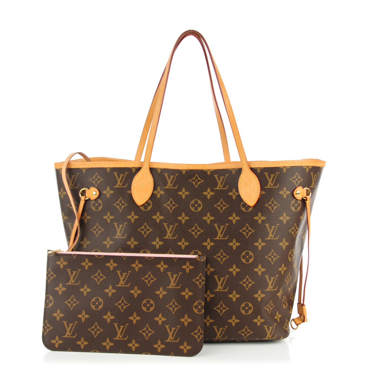 LOUIS VUITTON Monogram Neo Neverfull MM Rose Ballerine 132859