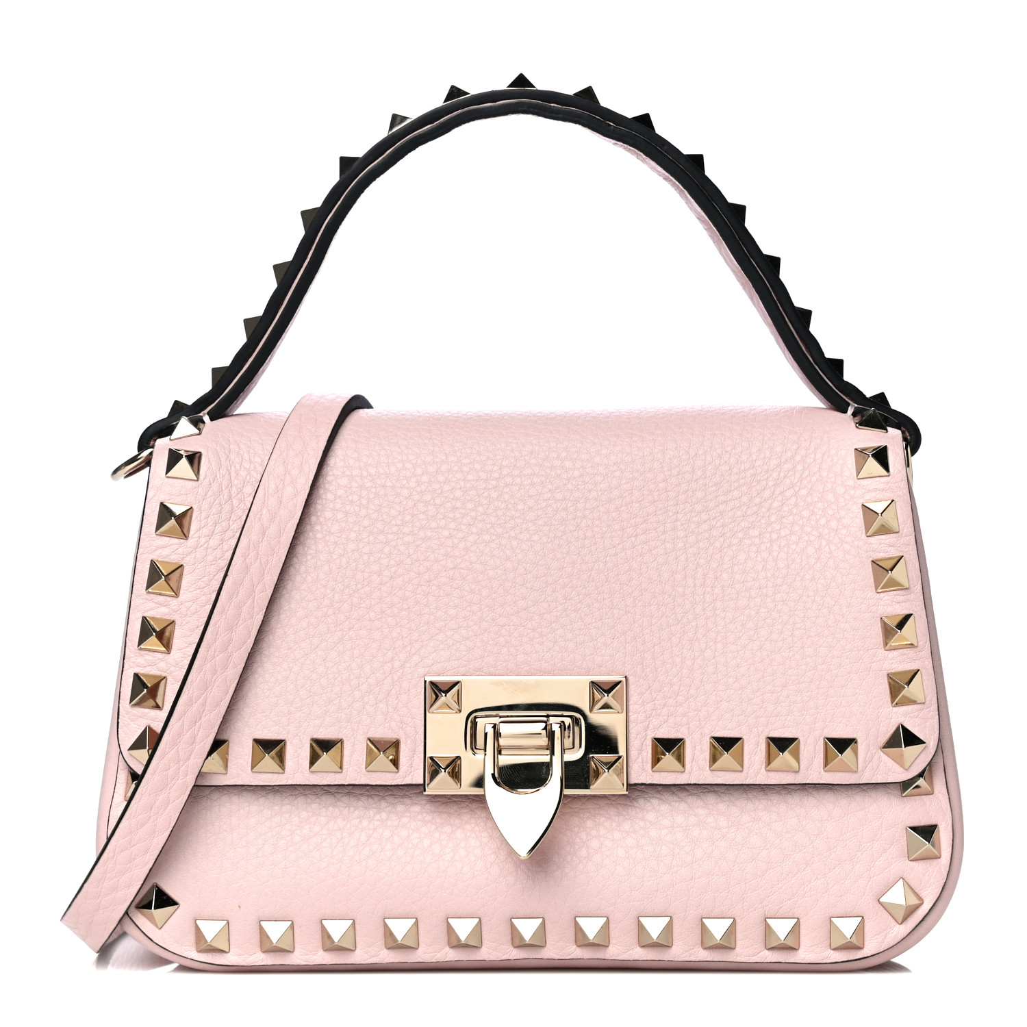 small rockstud grainy calfskin shopper