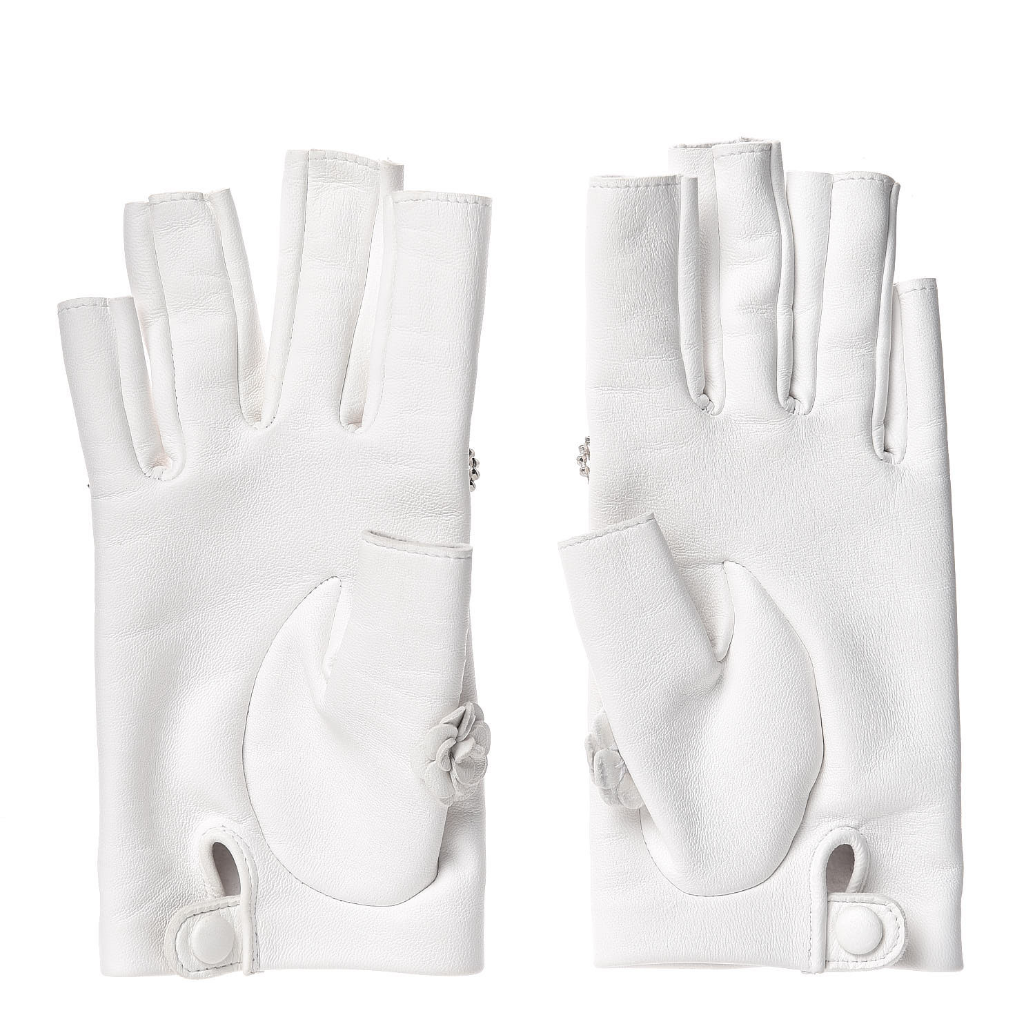 white chanel gloves