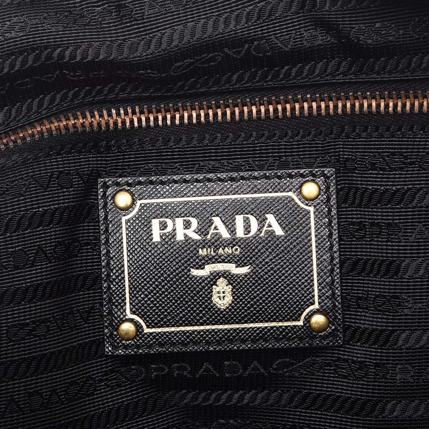 PRADA Tessuto Nylon Jacquard Logo Tote Nero Black 267536