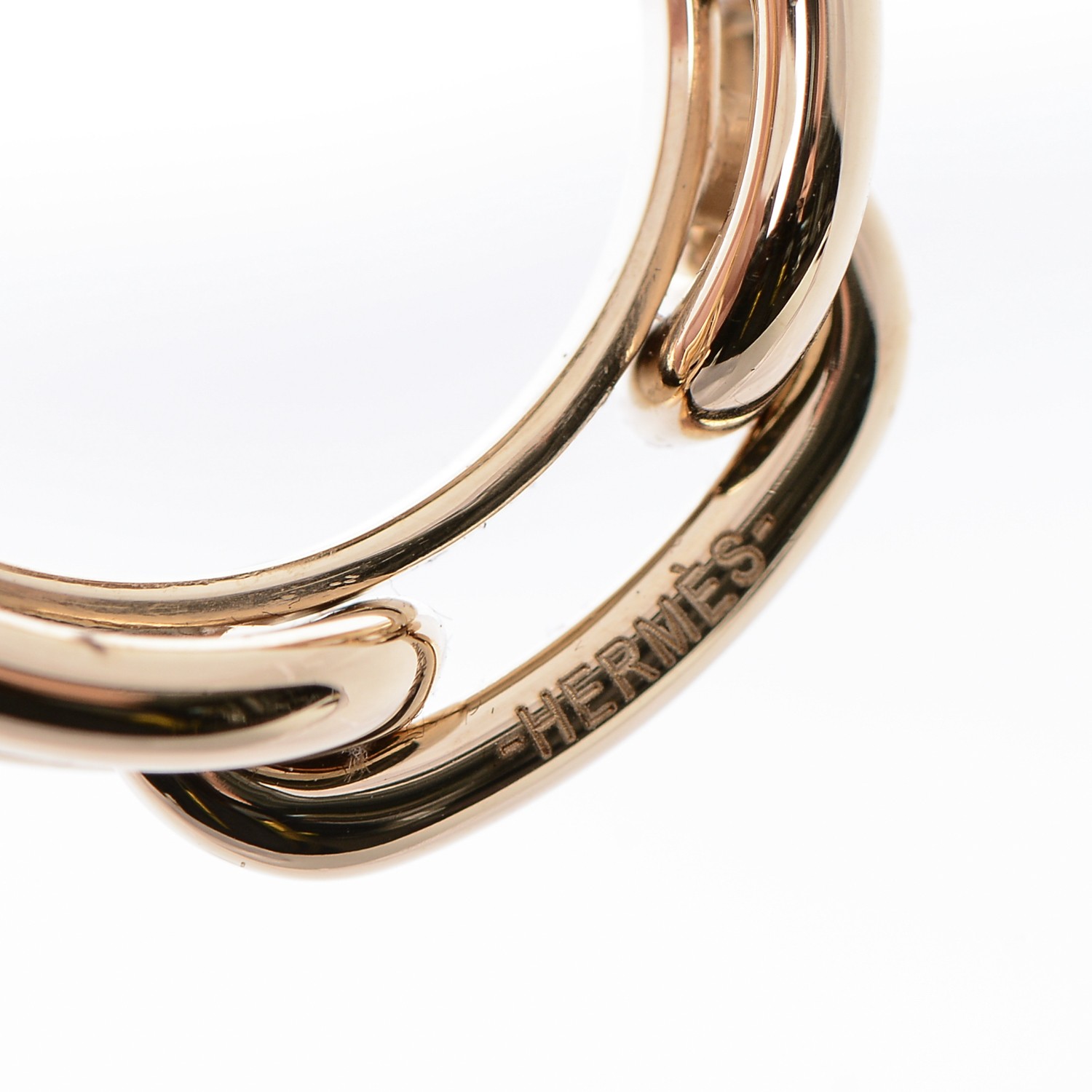HERMES Gold Plated Regate Scarf Ring 186561