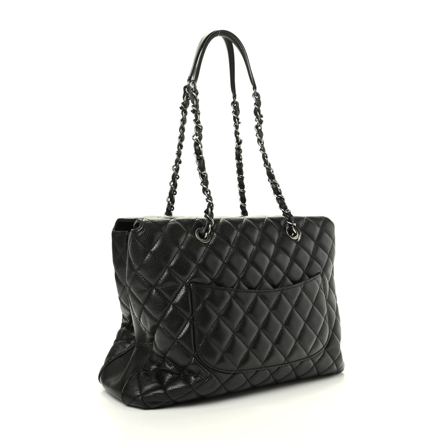 fleece trim quilted city bag