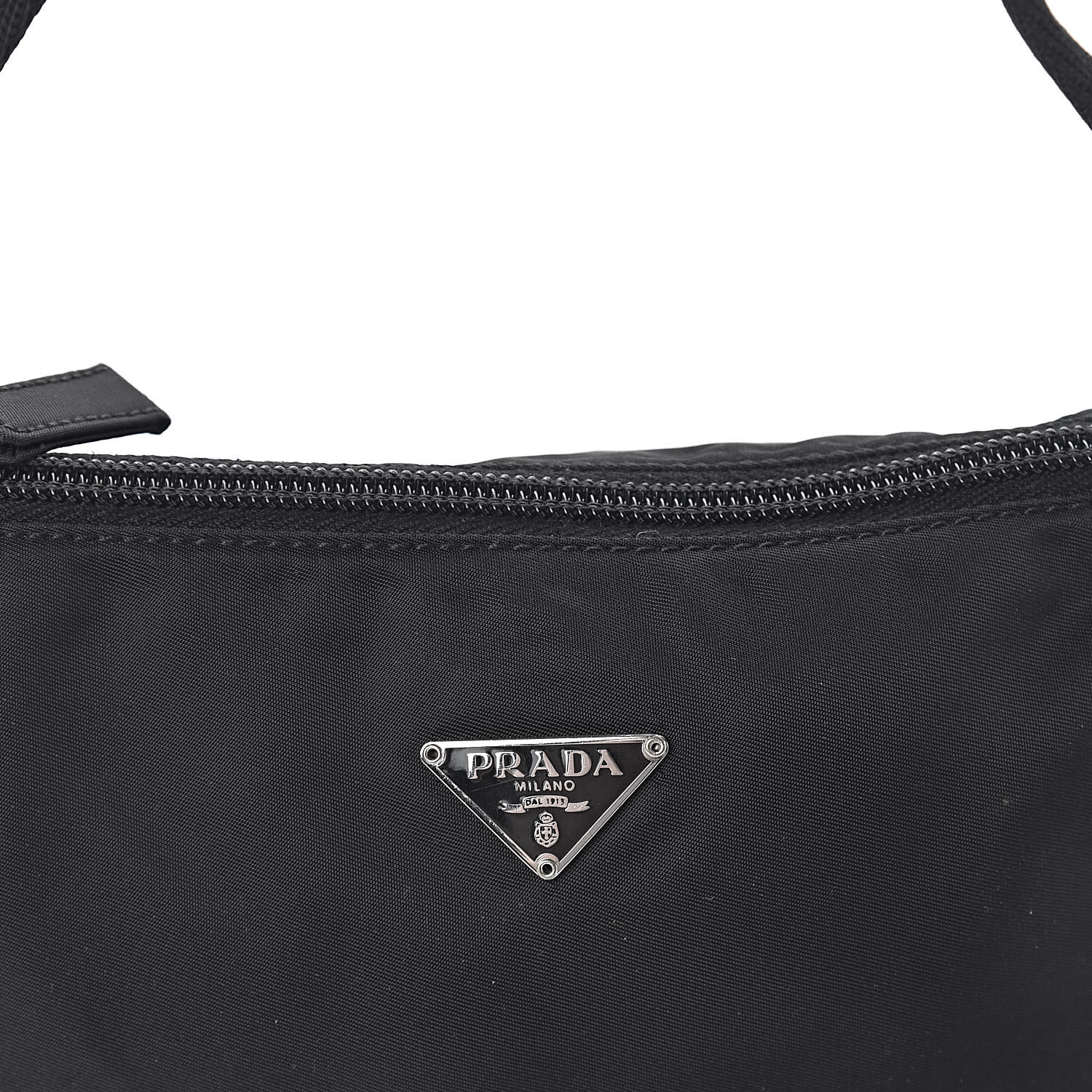 PRADA Tessuto Nylon Pochette Bag Black 480939