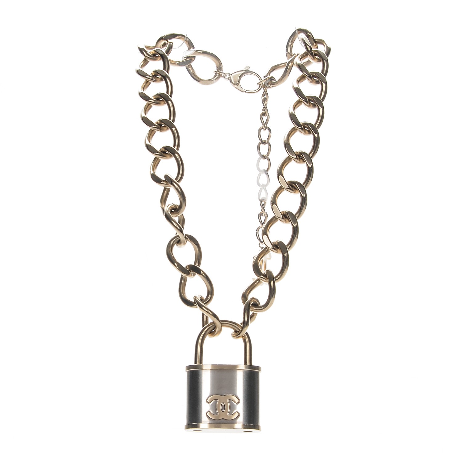 CHANEL CC Oversized Padlock Necklace 