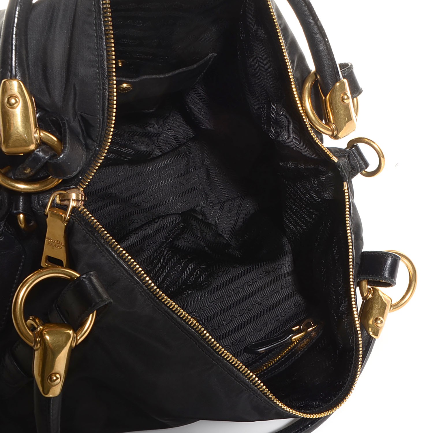 PRADA Tessuto Nylon Shoulder Bag Nero Black 97081