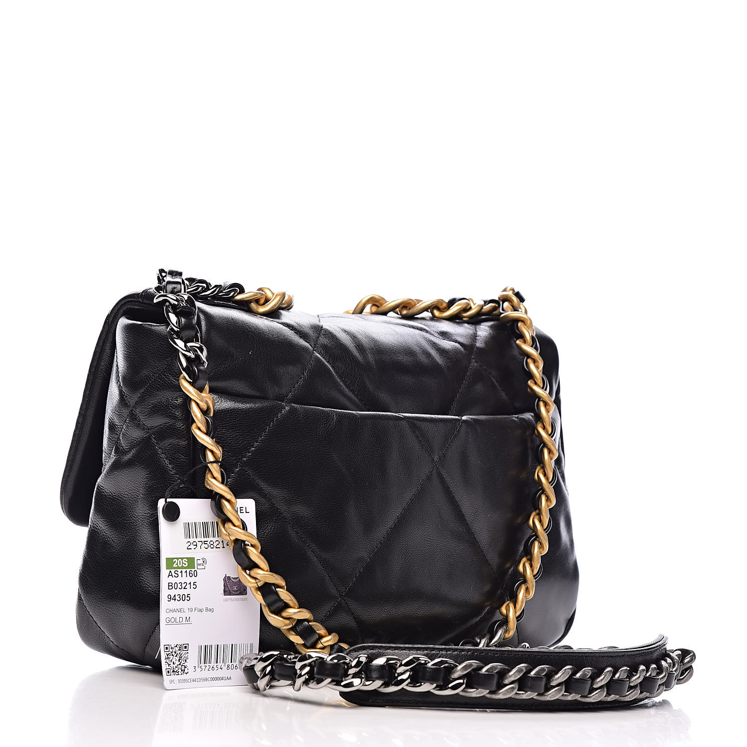 goatskin quilted medium chanel 19 flap black