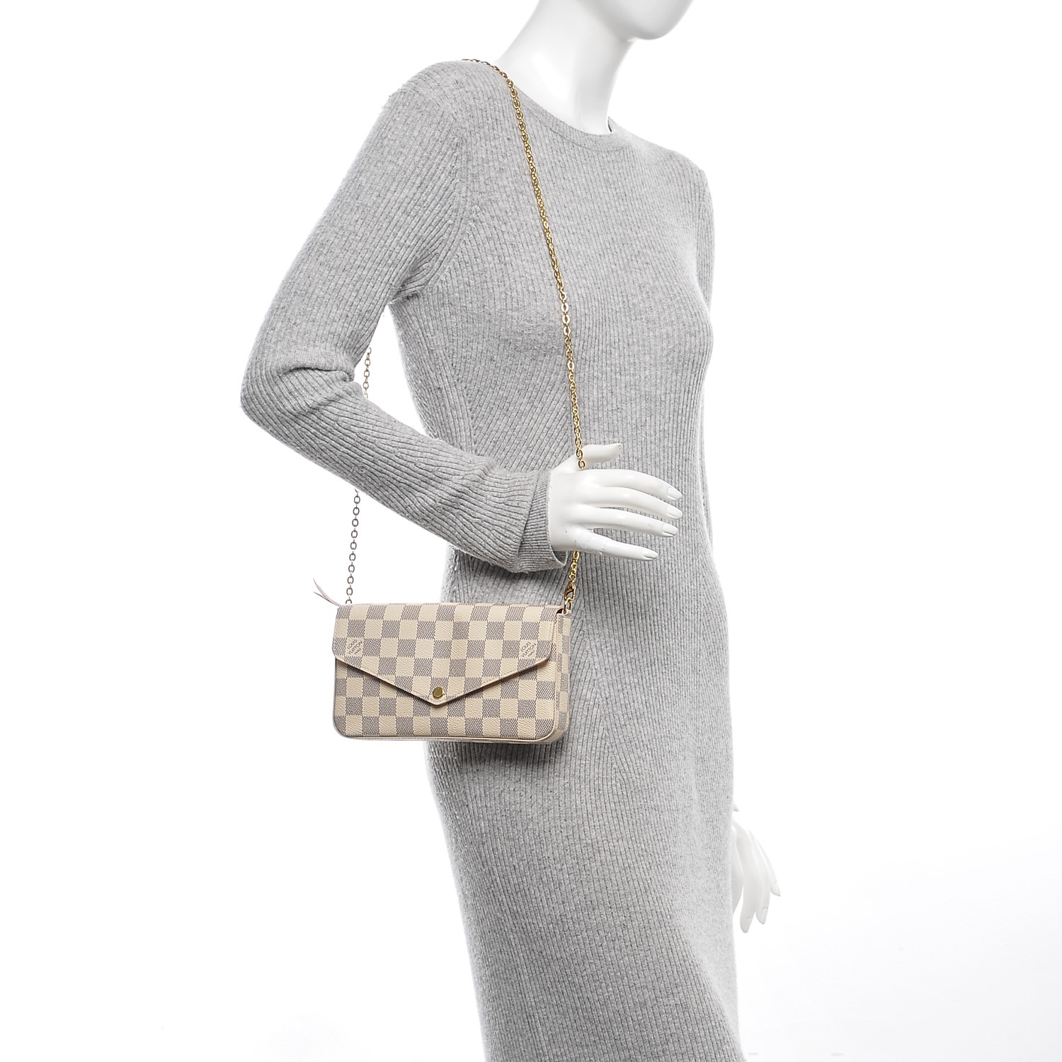 Louis Vuitton Damier Azur Canvas Felicie Pochette Bag w/o Inserts - Yoogi's  Closet